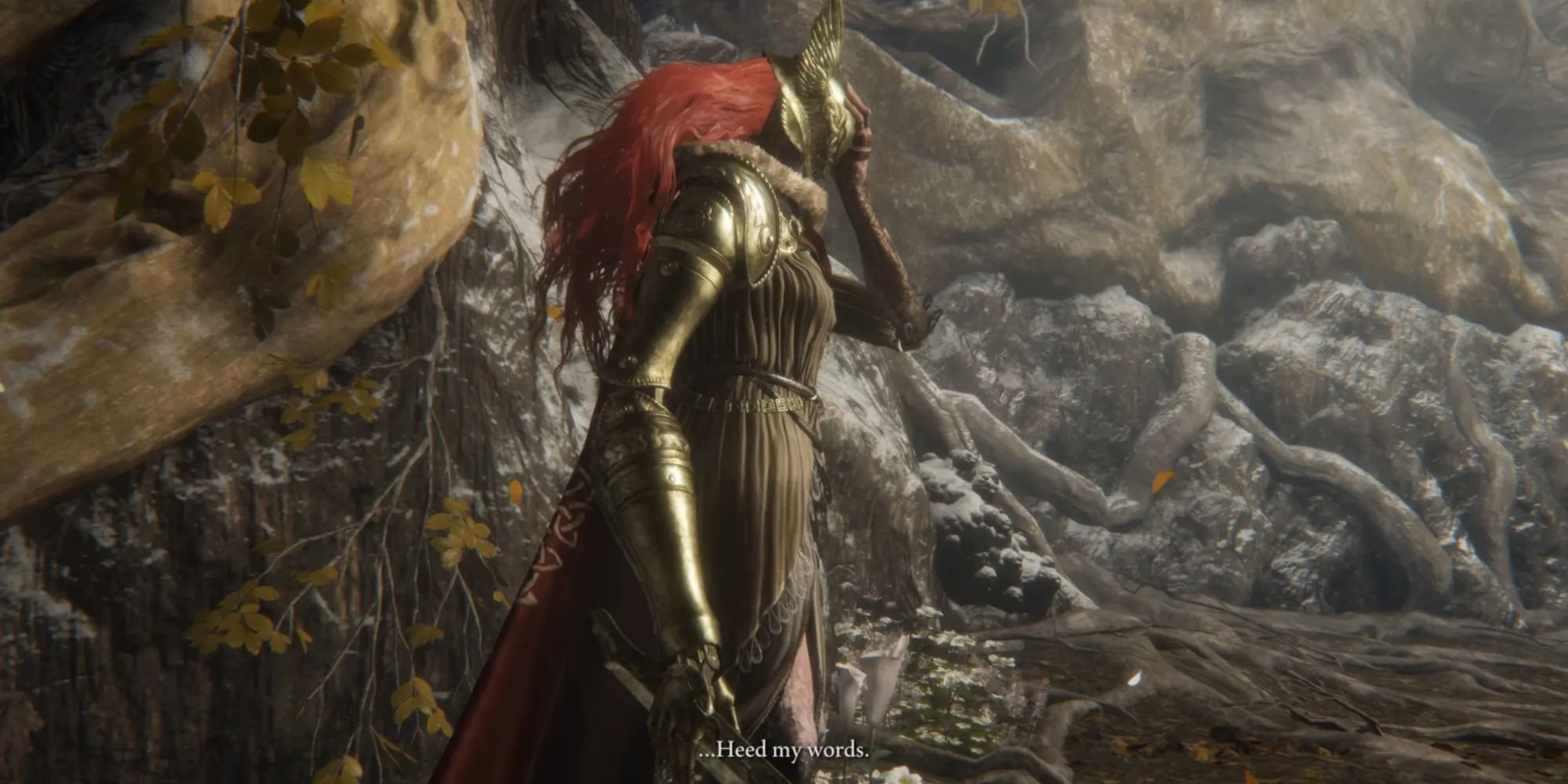 Malenia, Blade of Miquella, đeo chiếc mũ trụ đặc trưng trong Elden Ring