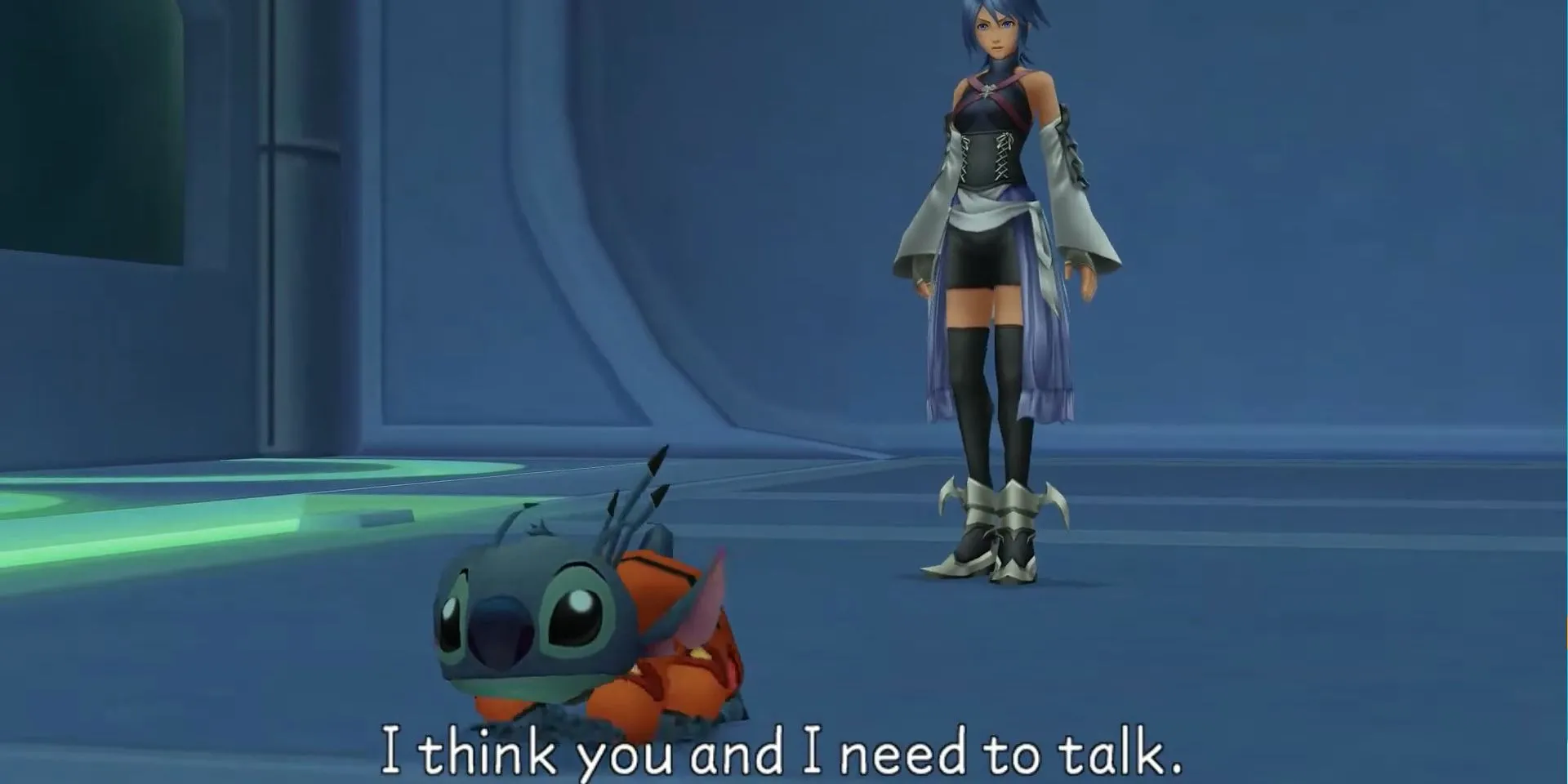Màn hình game Kingdom Hearts Birth By Sleep tại thế giới Deep Space