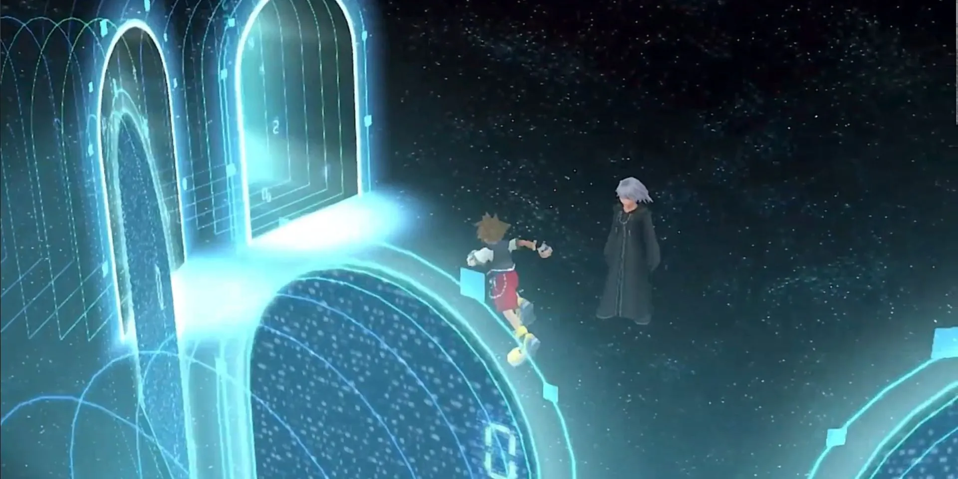 Màn hình thế giới Datascape trong Kingdom Hearts Re:Coded