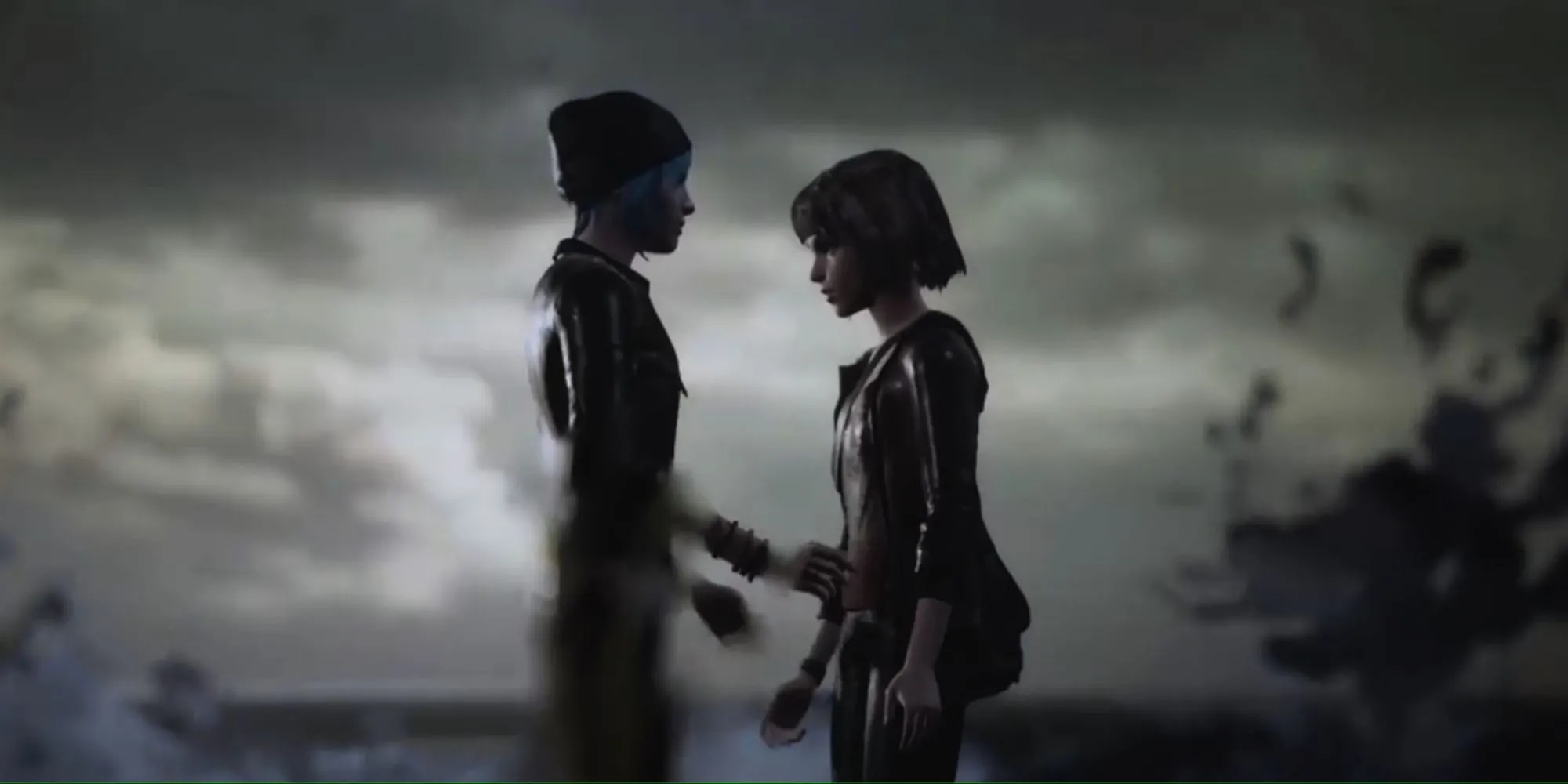 Max và Chloe đứng trước cơn bão ở Arcadia Bay trong Life is Strange