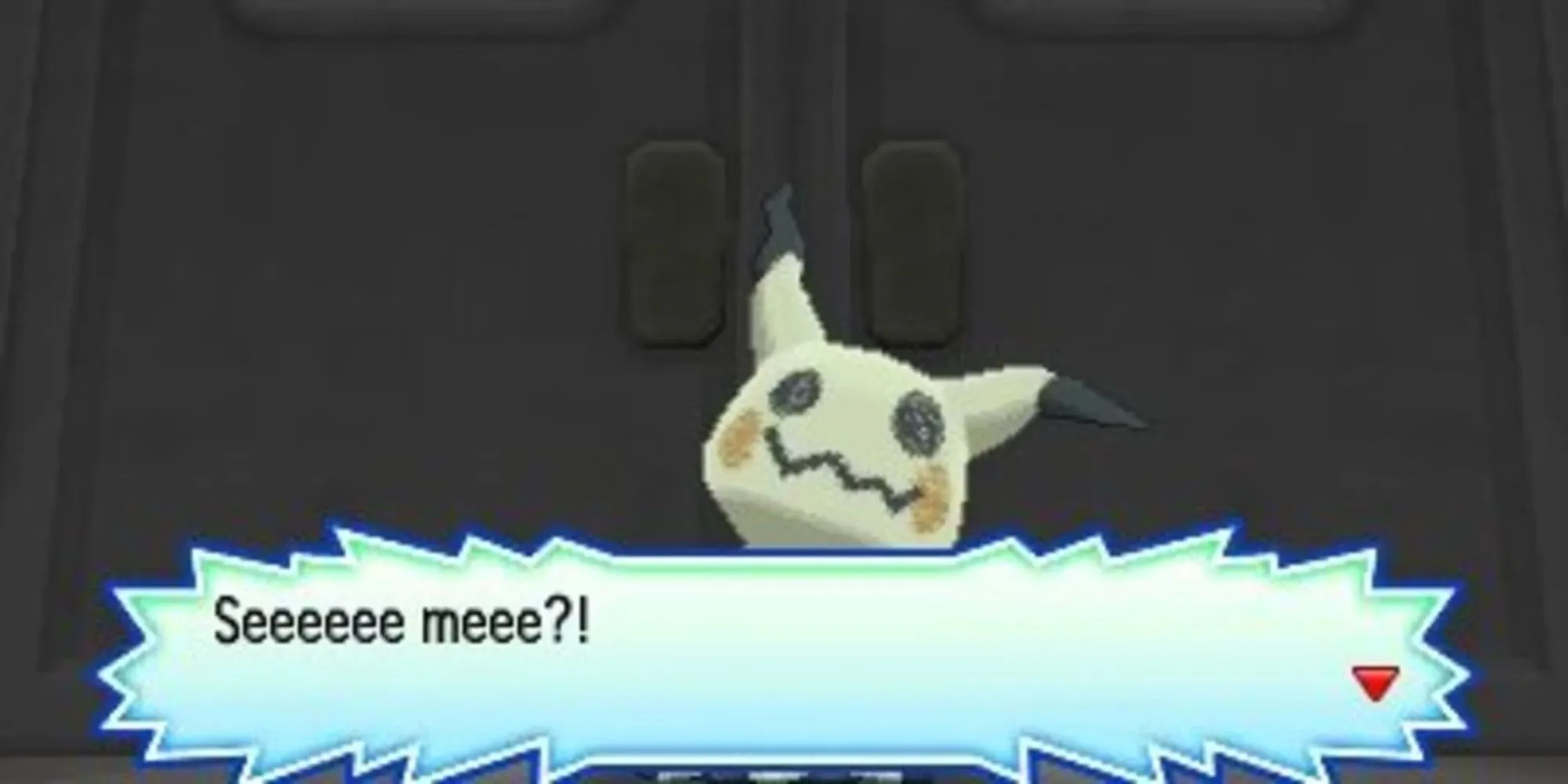 Mimikyu trong Pokémon Sun and Moon với câu thoại đặc trưng