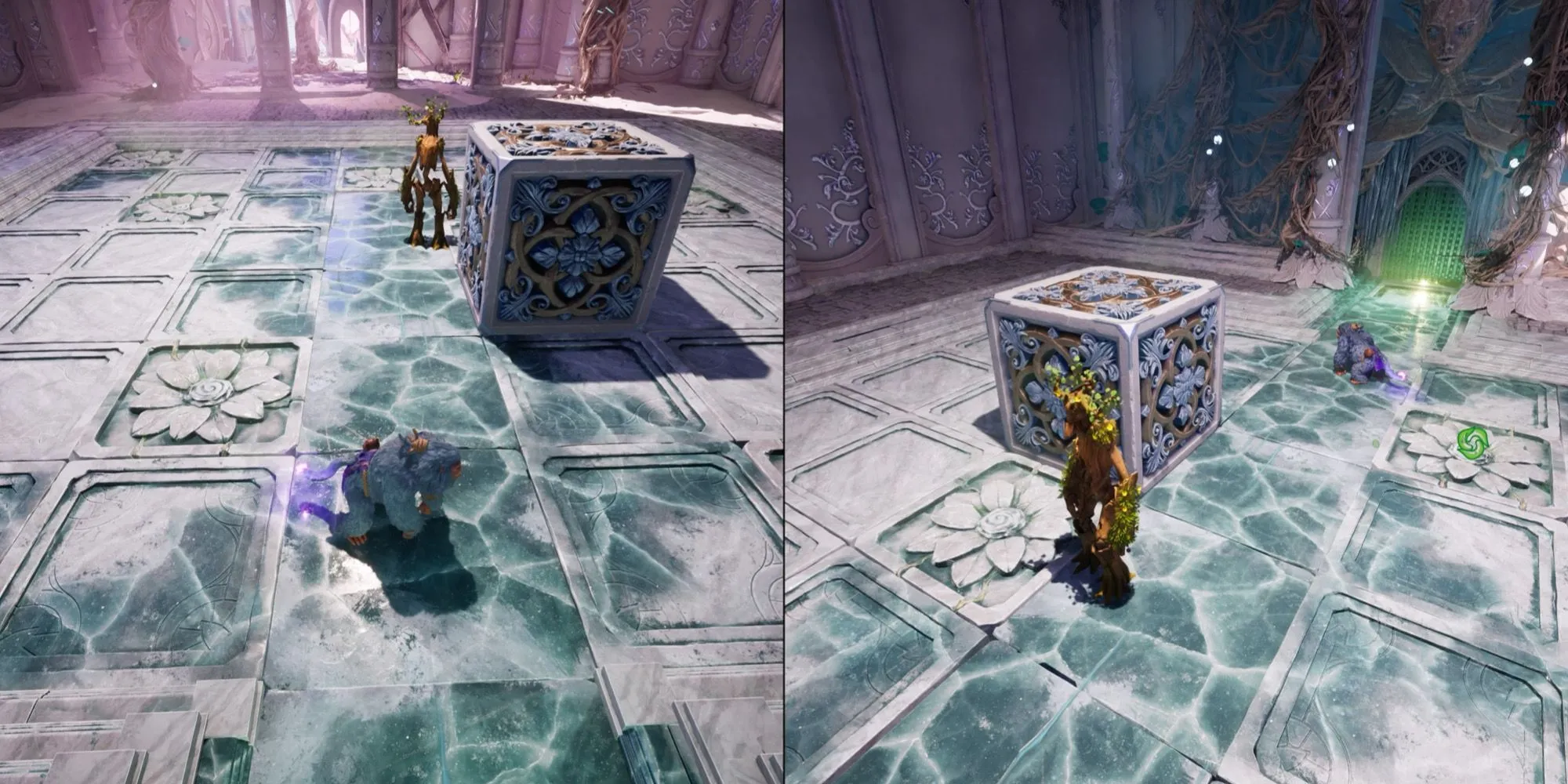 Hướng Dẫn Giải Đố Khối Băng Split Fiction Chương 3 (Hopes Of Spring — Halls Of Ice) 1 Mio và Zoe trong màn giải đố khối băng Split Fiction