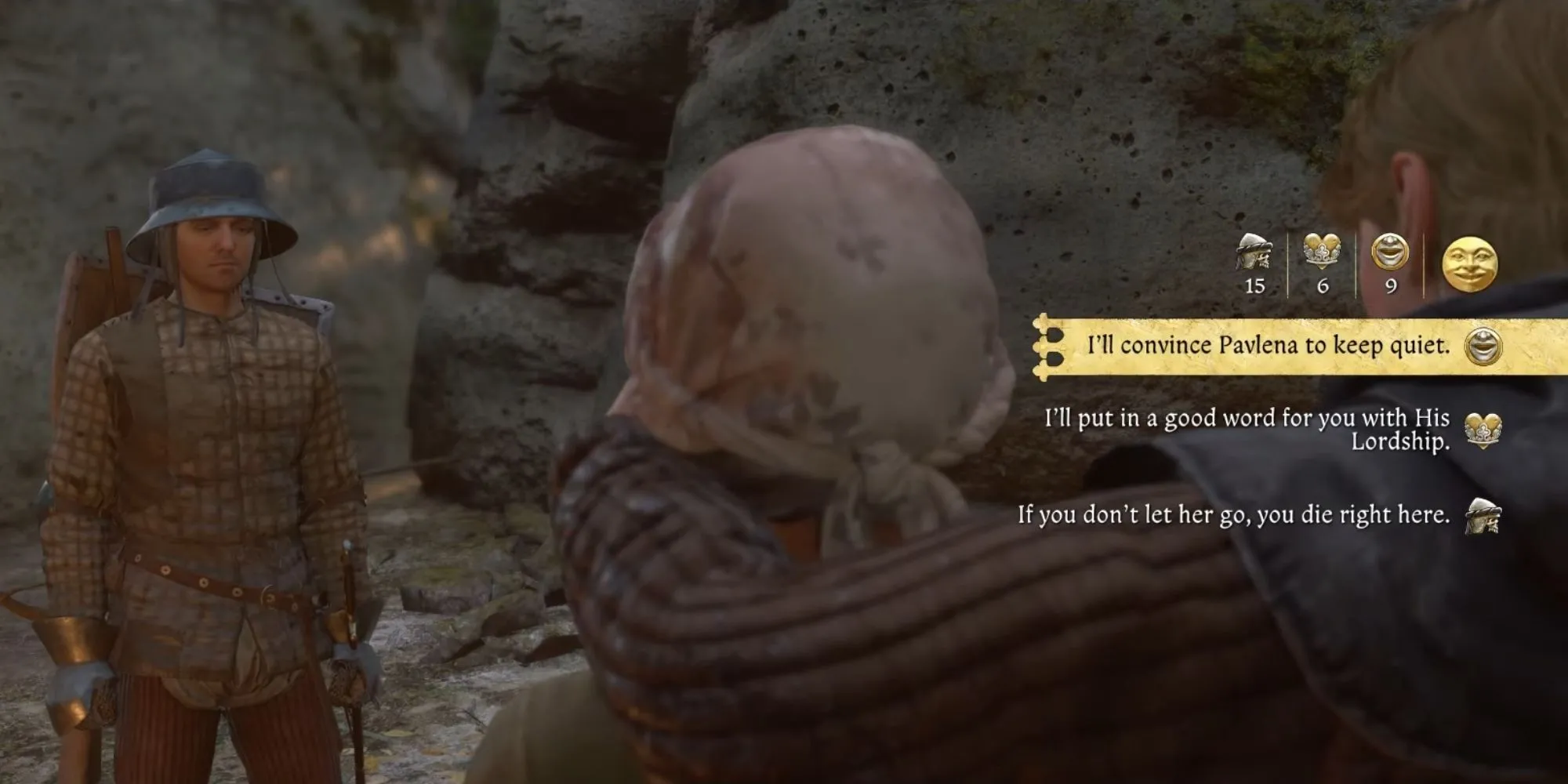 Một cảnh căng thẳng trong nhiệm vụ Bad Blood Kingdom Come Deliverance 2