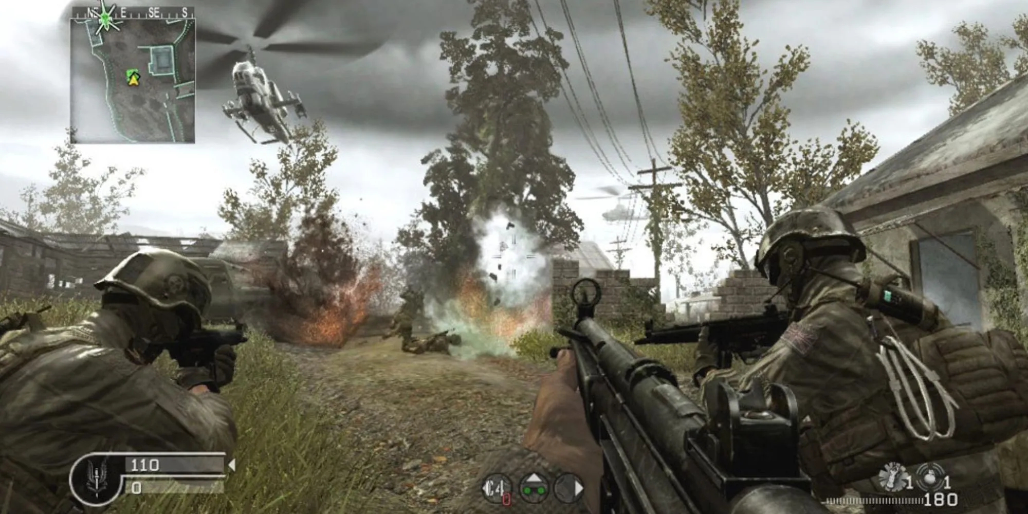 Một cảnh hành động nghẹt thở trong Call of Duty 4 Modern Warfare