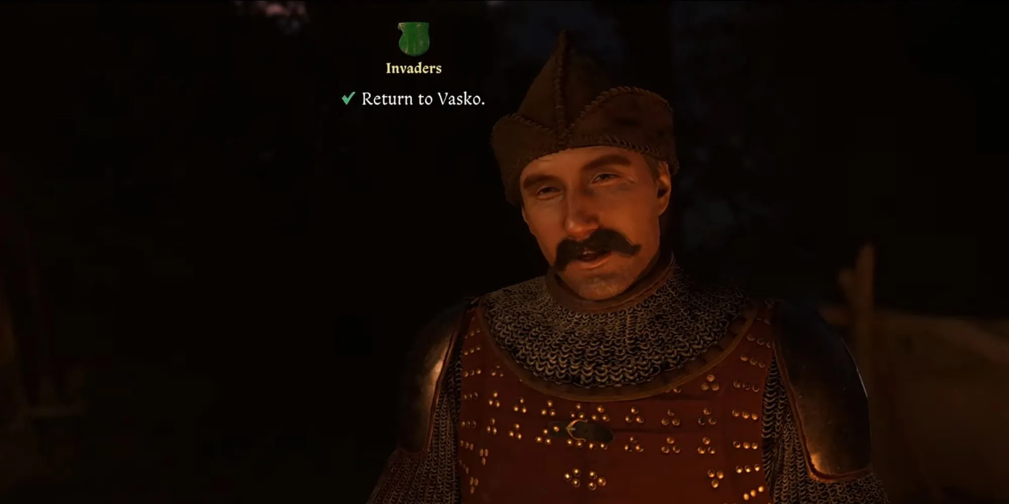 Một cảnh trong quán rượu liên quan đến nhiệm vụ Invaders trong Kingdom Come Deliverance 2