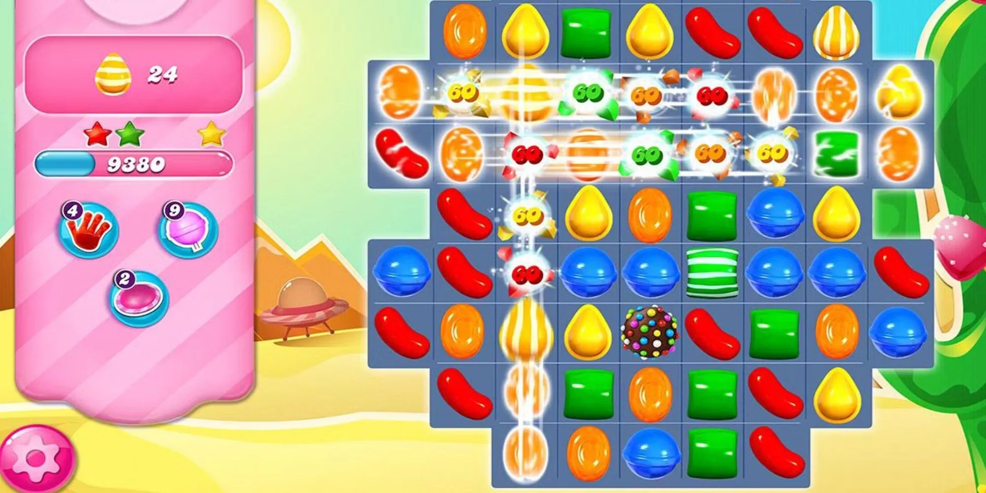 Một combo đặc biệt trong game Candy Crush Saga