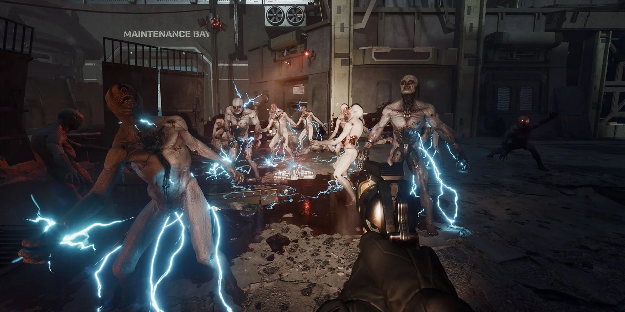 Một con zombie bị tiêu diệt bởi bẫy điện trong Killing Floor 3