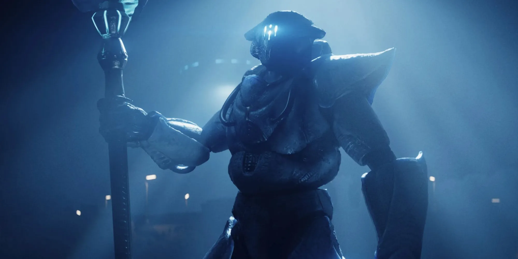 Một Helldiver nhìn về phía chân trời trong Helldivers 2, ám chỉ một mối đe dọa mới từ phe Illuminate.