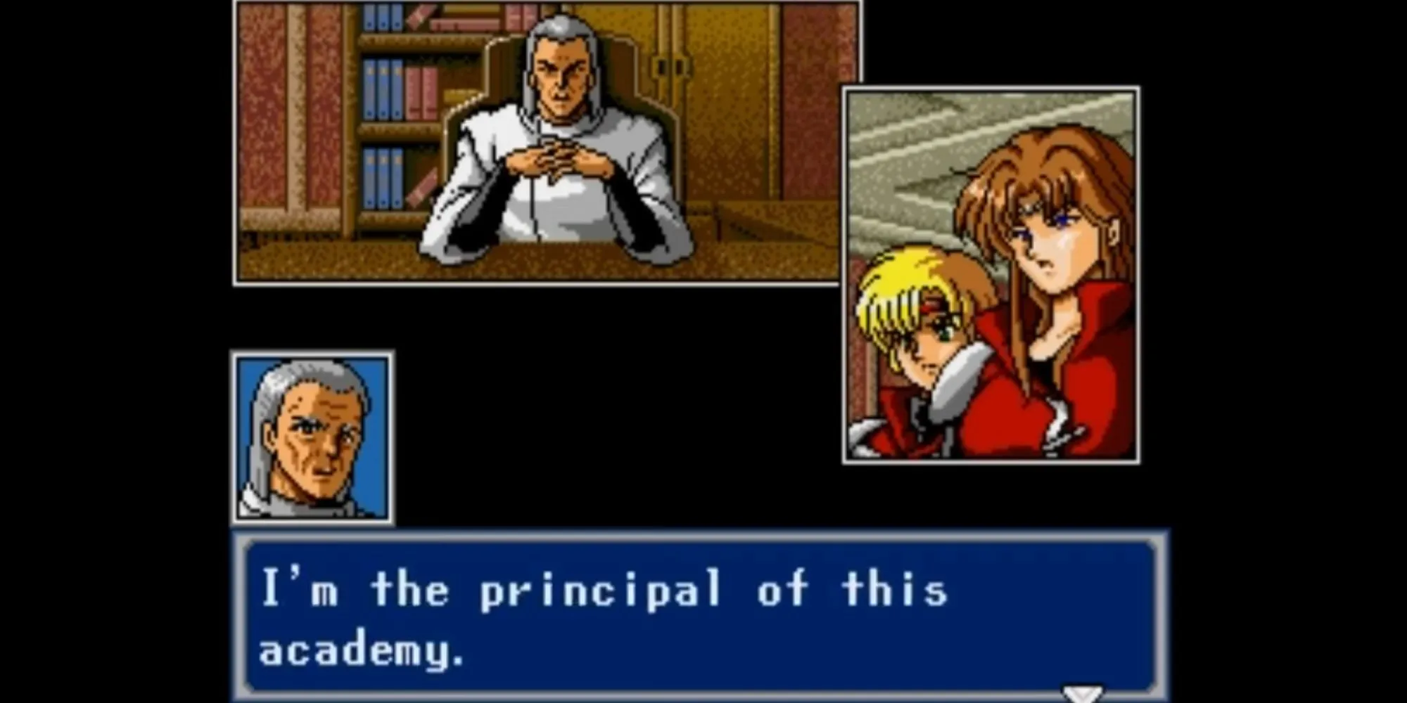 Một phân cảnh cắt cảnh theo phong cách manga trong Phantasy Star IV.