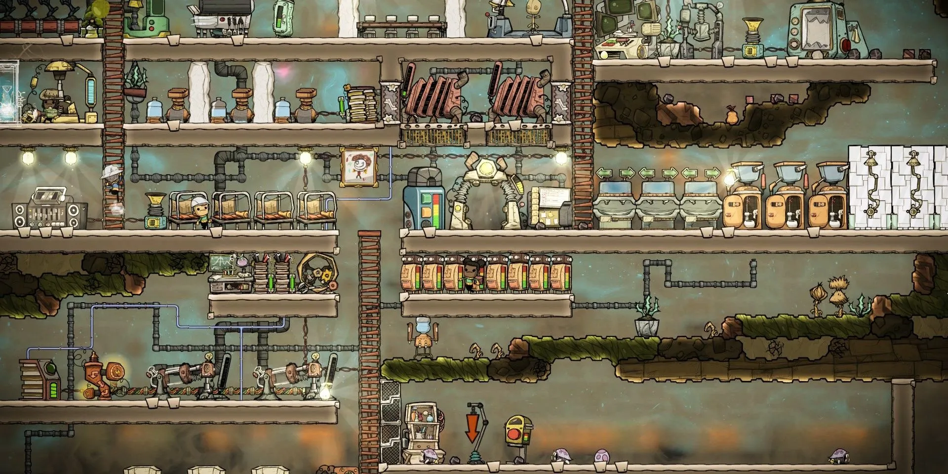 Một thuộc địa đang phát triển trong Oxygen Not Included