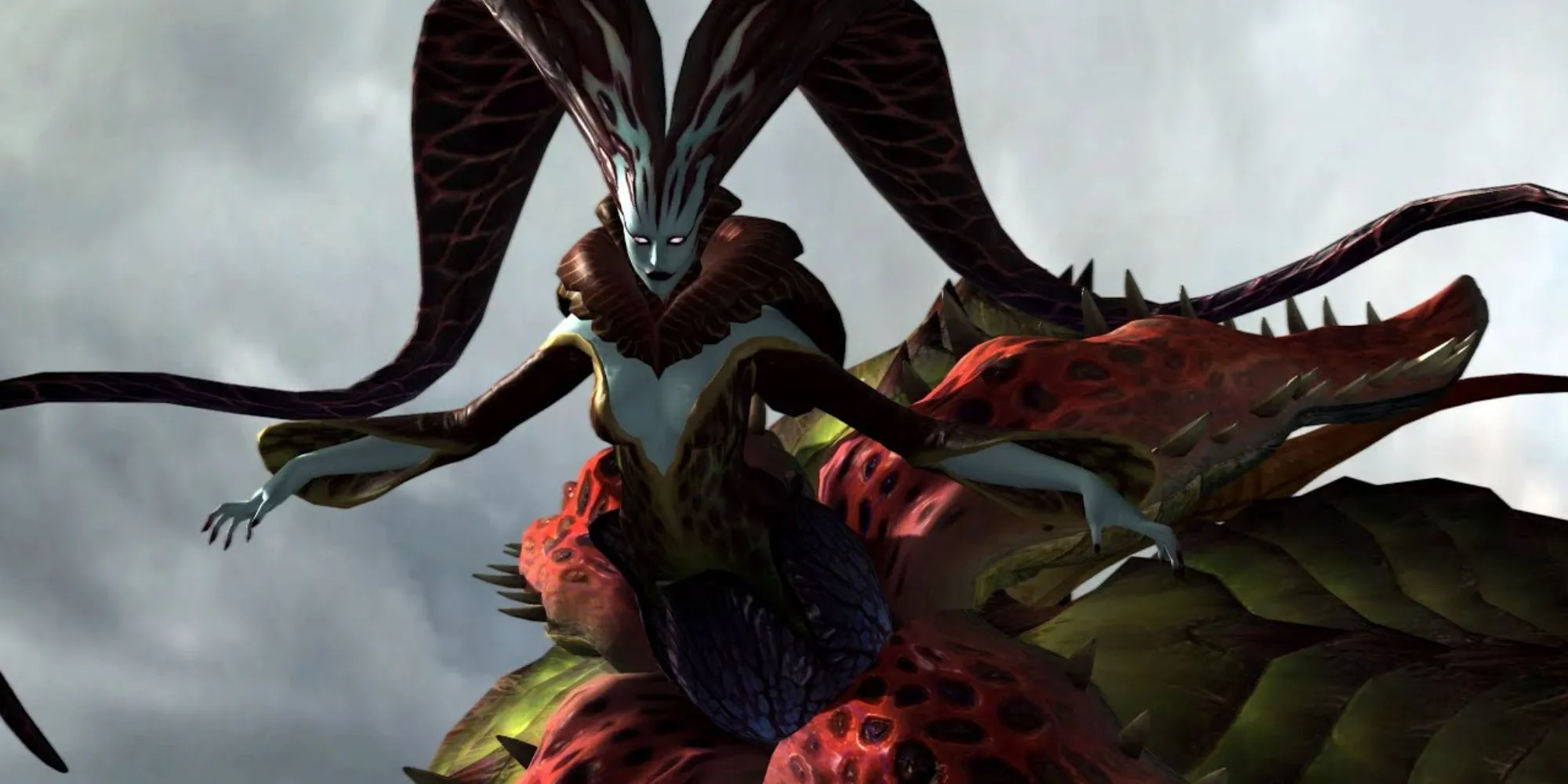 Nero đối mặt với Echidna, boss quỷ thực vật trong Devil May Cry 4