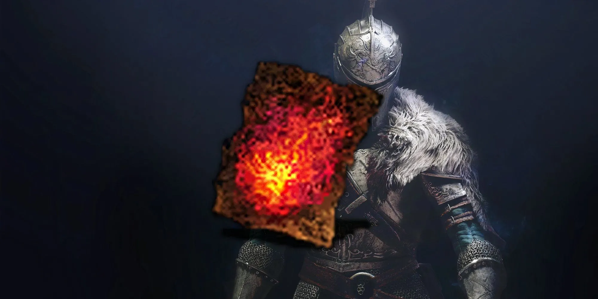 Người chơi Dark Souls 2 niệm chú Great Chaos Fireball, phóng ra quả cầu lửa khổng lồ tạo ra dung nham khi chạm đất