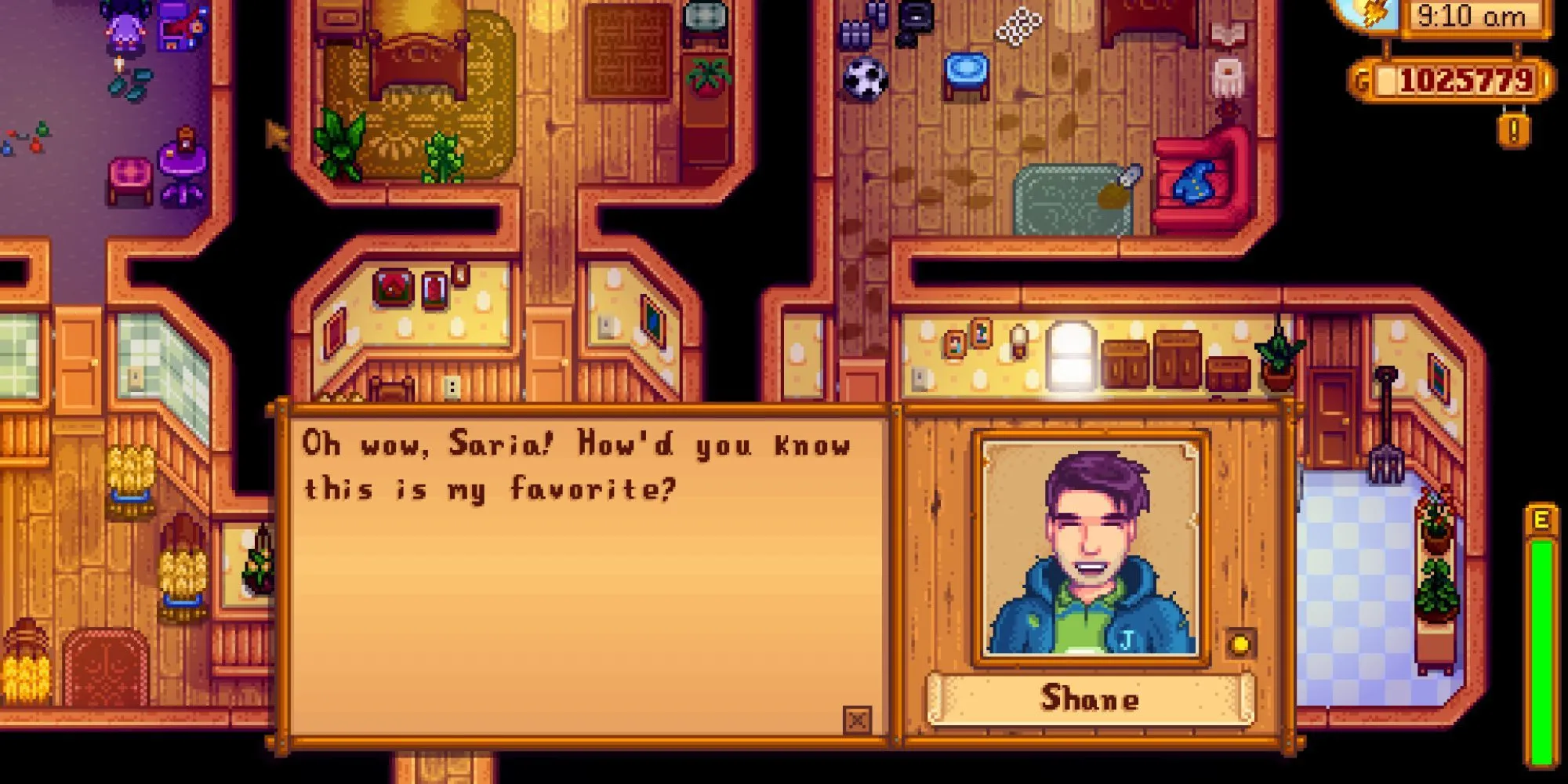 Người chơi tặng quà cho Shane để tăng tình bạn trong Stardew Valley