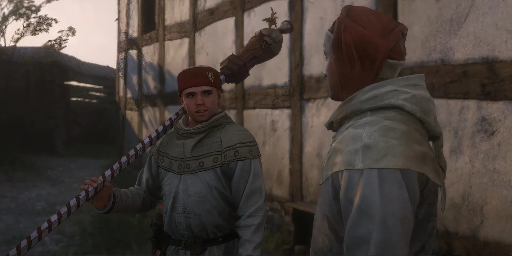 Nhân vật Anton chờ Henry vào buổi sáng tại Kingdom Come Deliverance 2