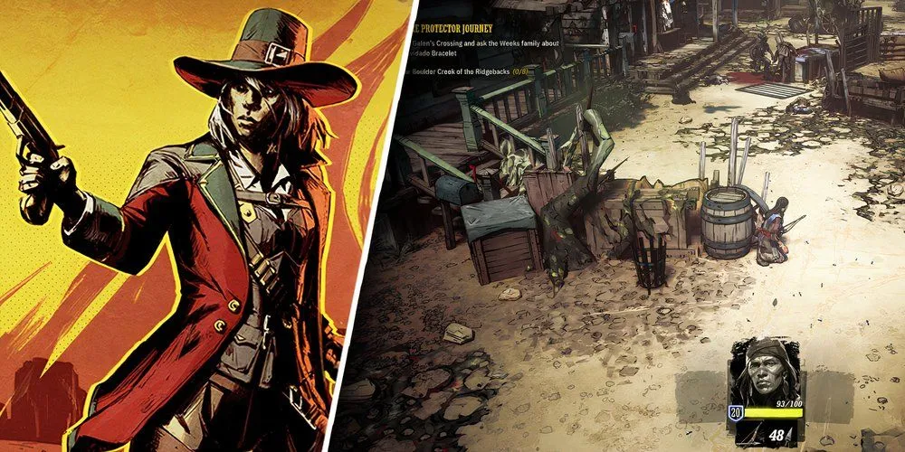 Nhân vật cao bồi trong game Weird West với bối cảnh miền Tây hoang dã kỳ bí