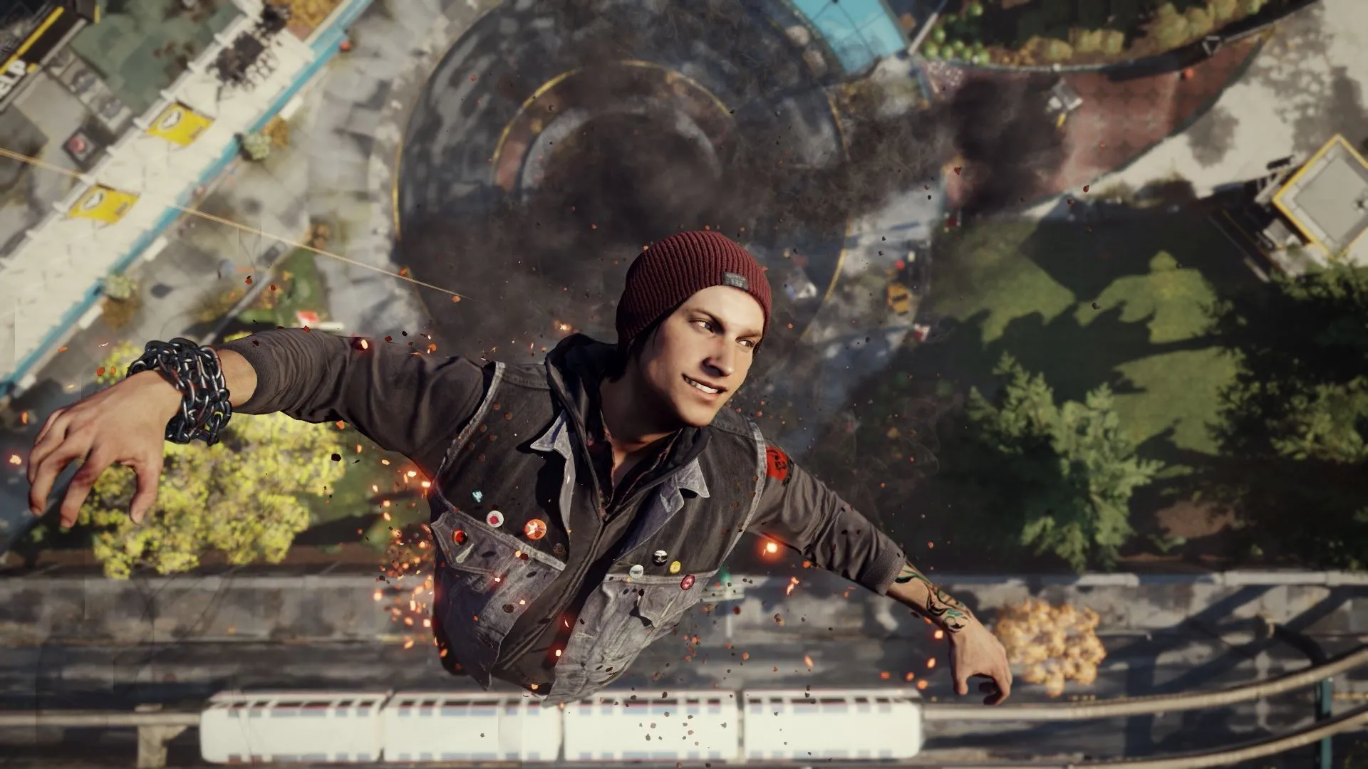 Nhân vật chính Delsin Rowe thể hiện sức mạnh trong Infamous Second Son