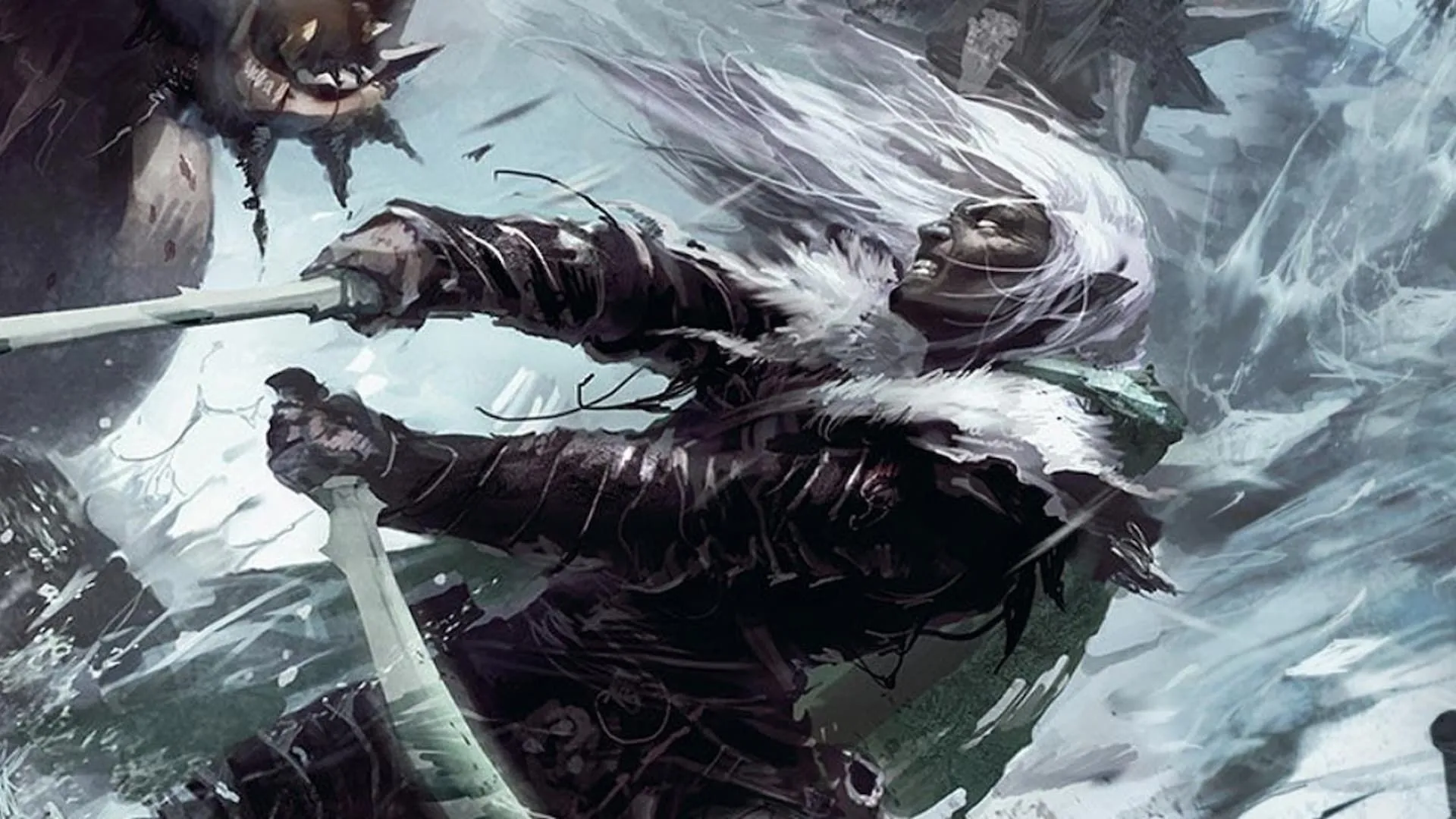 Nhân vật Drow Drizzt Do'Urden trong Dungeons & Dragons bìa sách Icewind Dale