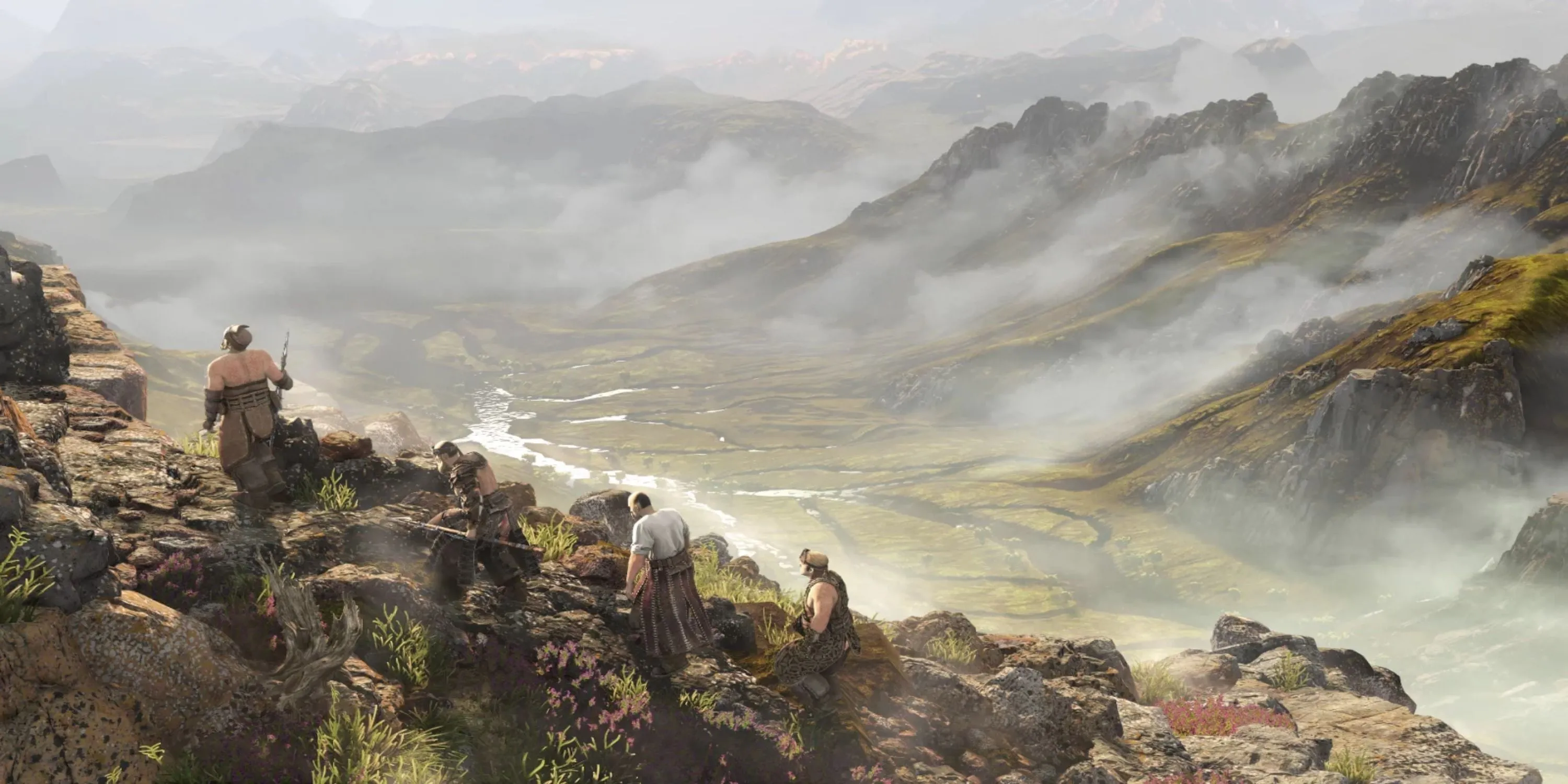 Nhân vật Horizon Zero Dawn leo núi trong thế giới mở