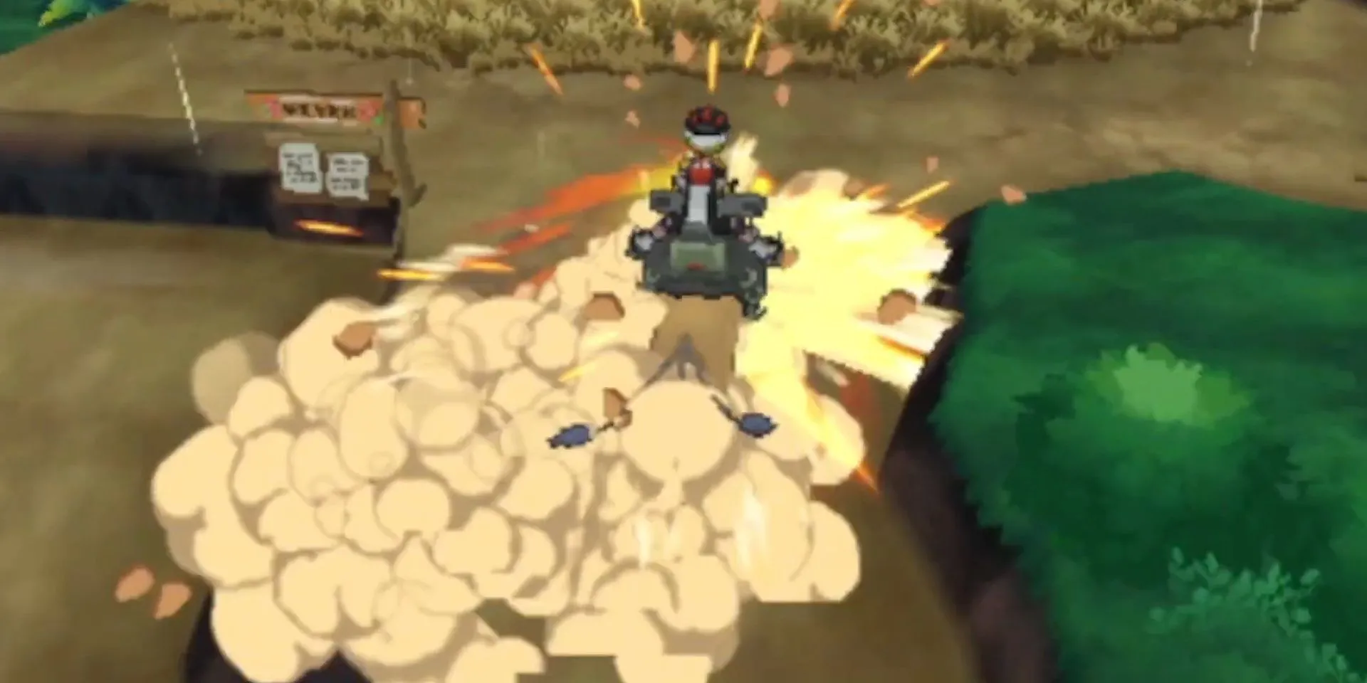 Nhân vật huấn luyện viên cưỡi Tauros trong Pokemon Sun &amp; Moon