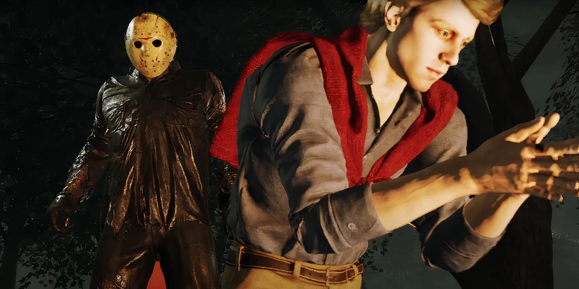 Nhân vật Jason Voorhees trong game Friday The 13th The Game với vũ khí trên tay
