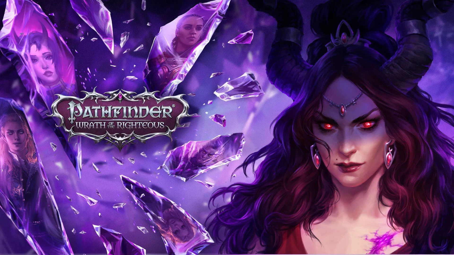 Nhân vật Kaylessa trong Pathfinder Wrath of the Righteous đứng giữa khung cảnh chiến trận
