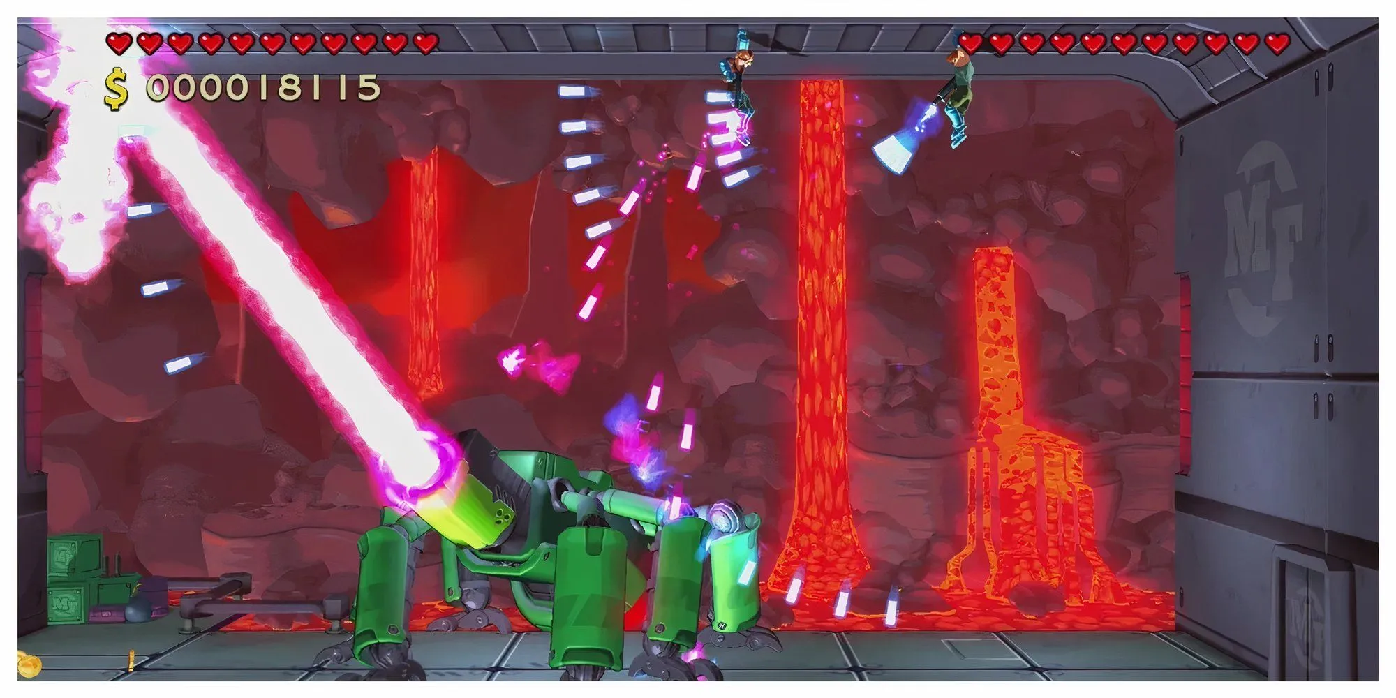 Nhân vật Mechstermination Force đối đầu boss MegaMech khổng lồ