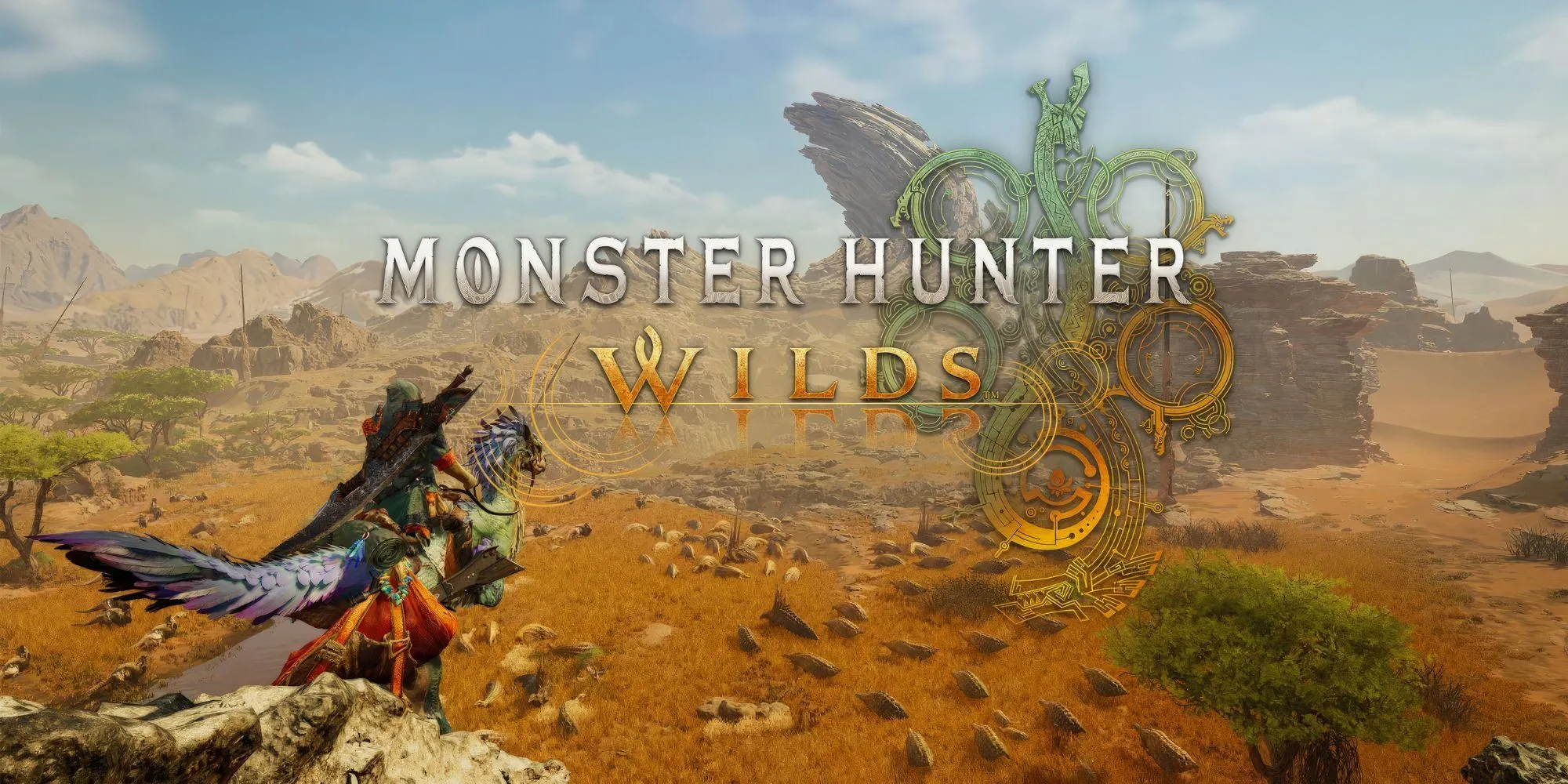Nhân vật Monster Hunter Wilds với vũ khí và trang bị mạnh mẽ