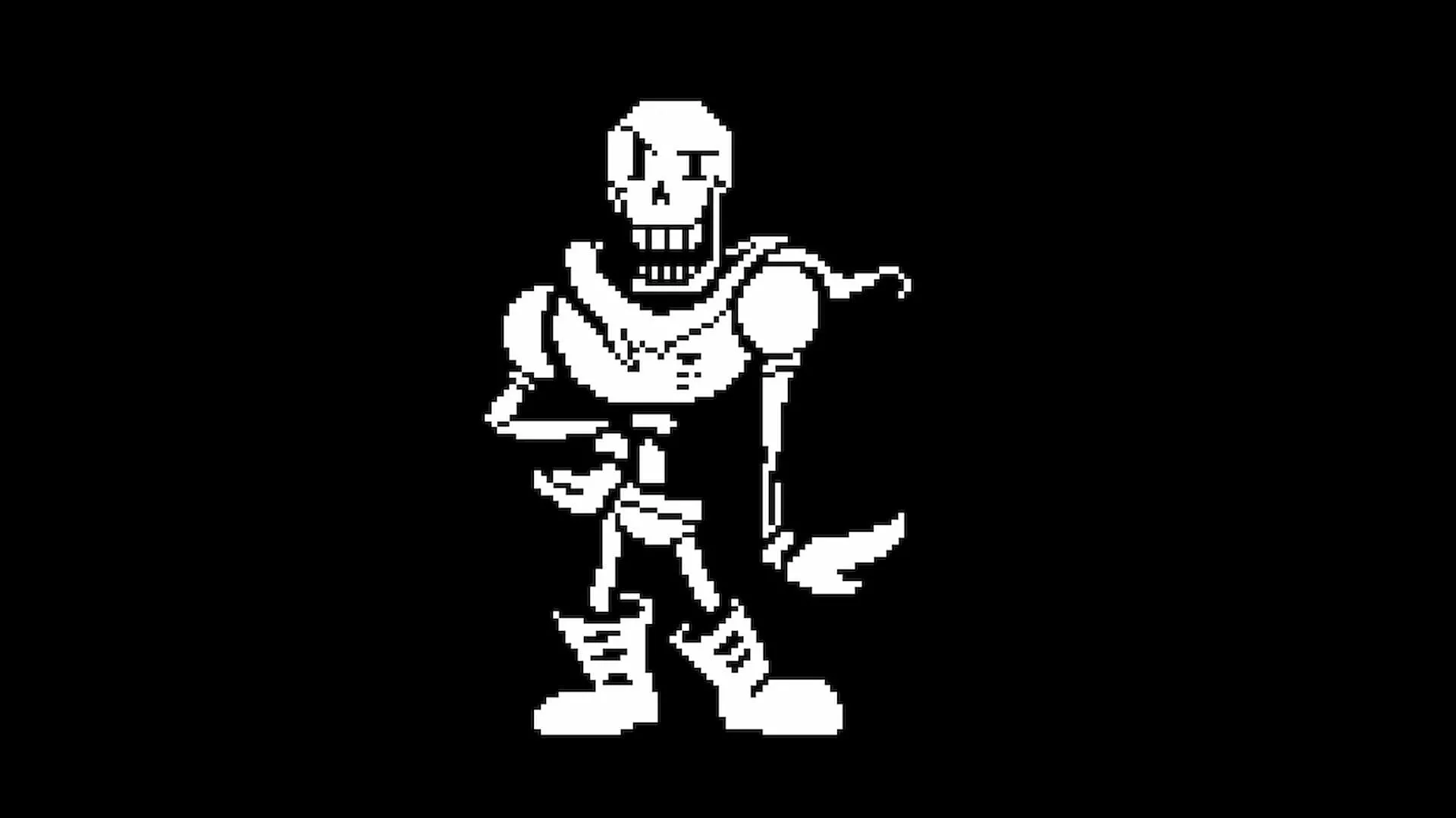 Nhân vật Papyrus trong trận đấu trùm game Undertale