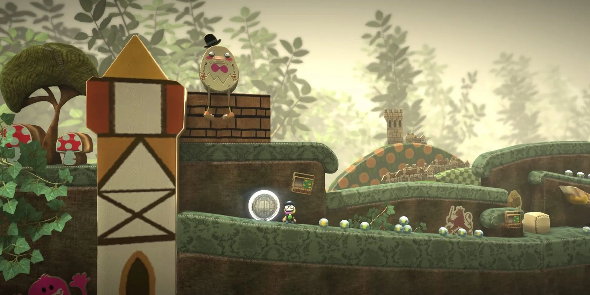 Nhân vật Sackboy trong LittleBigPlanet đang tạo dáng hài hước