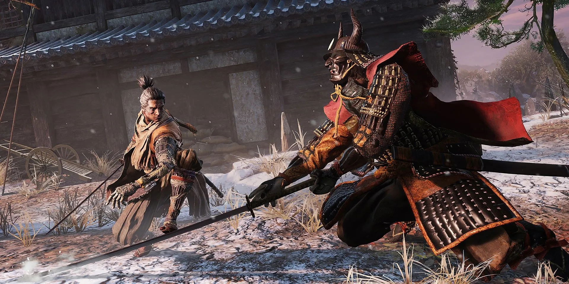 Nhân vật Sekiro thực hiện kỹ năng Mikiri Counter để phản đòn kẻ địch trong Sekiro: Shadows Die Twice