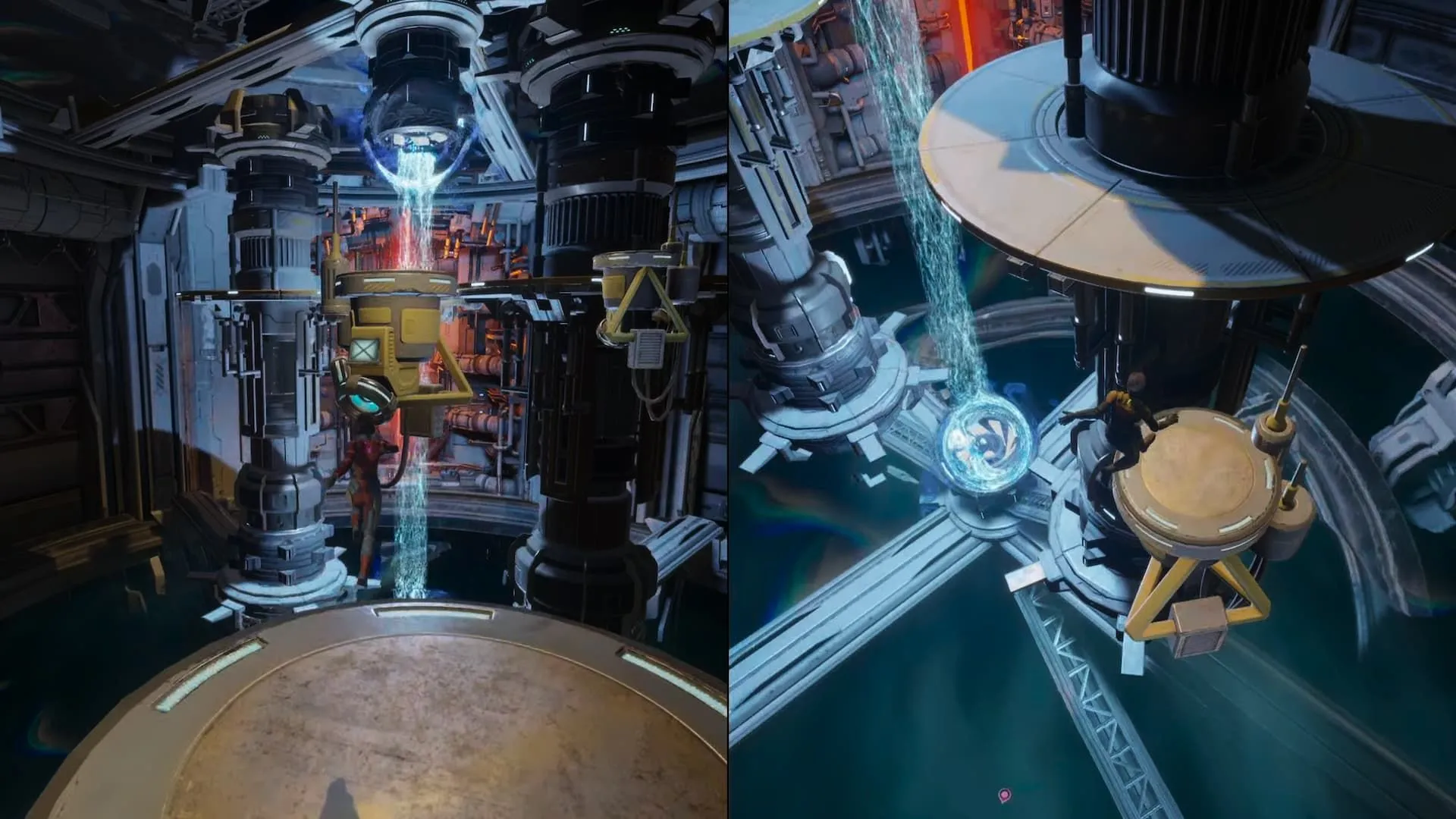 Split Fiction: Hướng Dẫn Vượt Màn Space Escape Đầy Căng Thẳng 1 Nhân vật Split Fiction làm quen với cơ chế nhảy trong môi trường trọng lực thấp của màn Space Escape bên trong trạm vũ trụ.