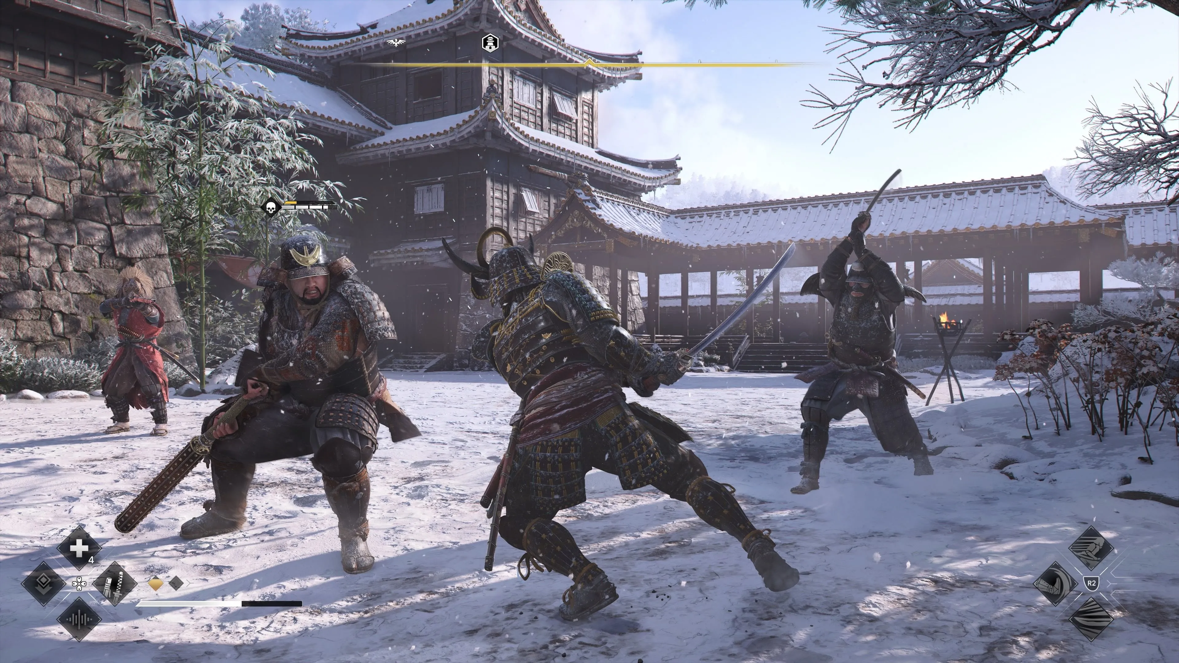 Nhân vật Yasuke, một samurai trong Assassin's Creed Shadows, trong bộ giáp uy nghi