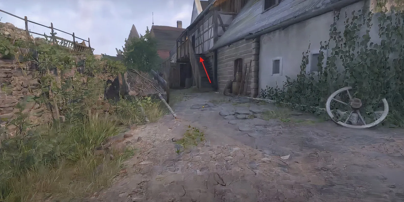 Nơi ẩn náu của nhóm thợ mỏ trong nhiệm vụ Post Scriptum ở Kingdom Come Deliverance 2