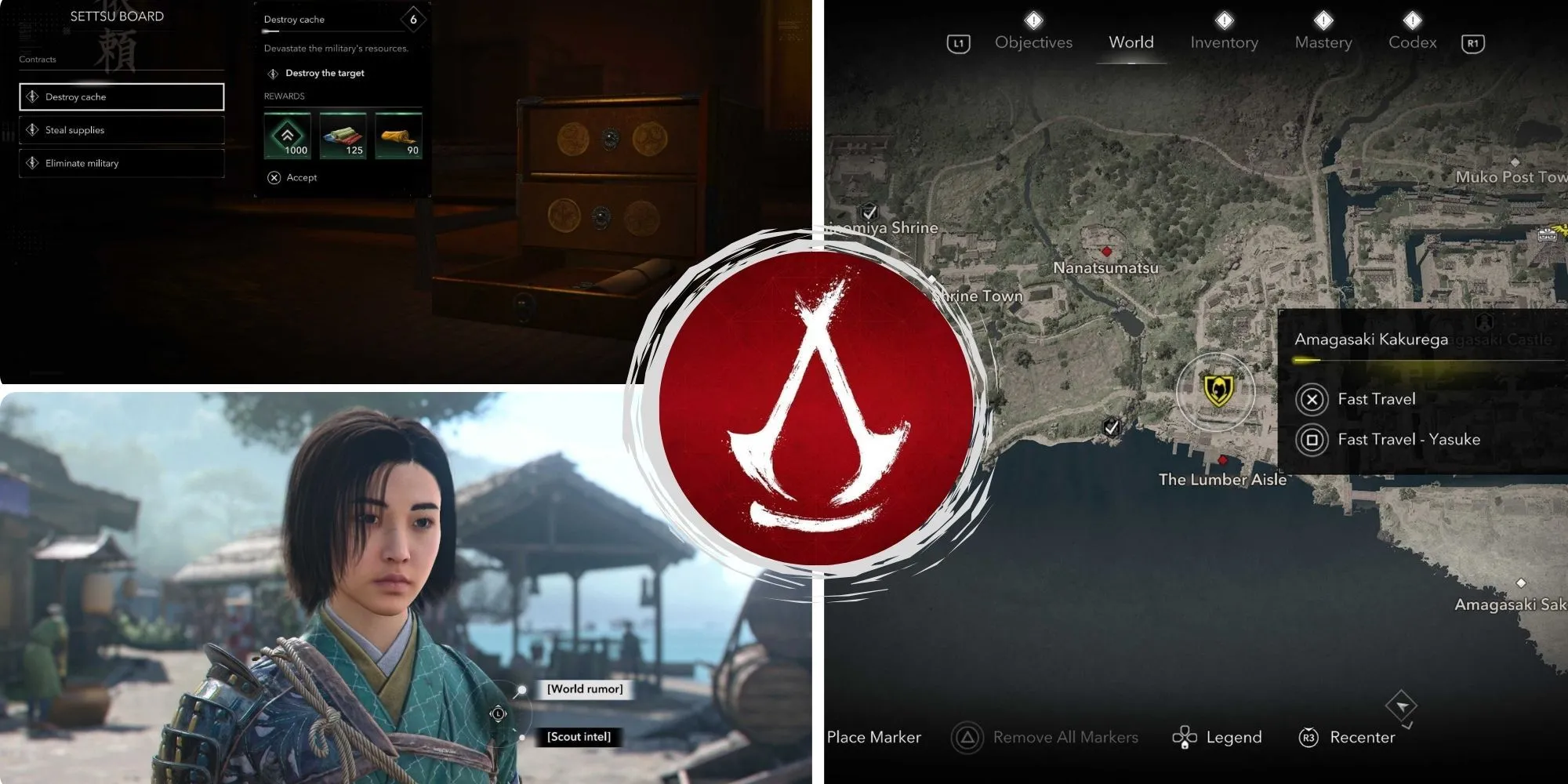 Nữ shinobi Naoe trong Assassin's Creed Shadows thực hiện kỹ năng ám sát, một hành động có thể làm tăng mức độ truy nã nếu bị phát hiện.