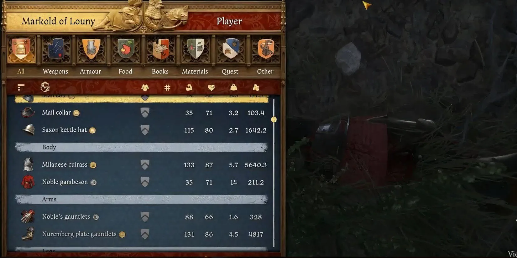 Phần thưởng giá trị khi lựa chọn phe thợ mỏ và loot đồ của Markold trong Kingdom Come Deliverance 2