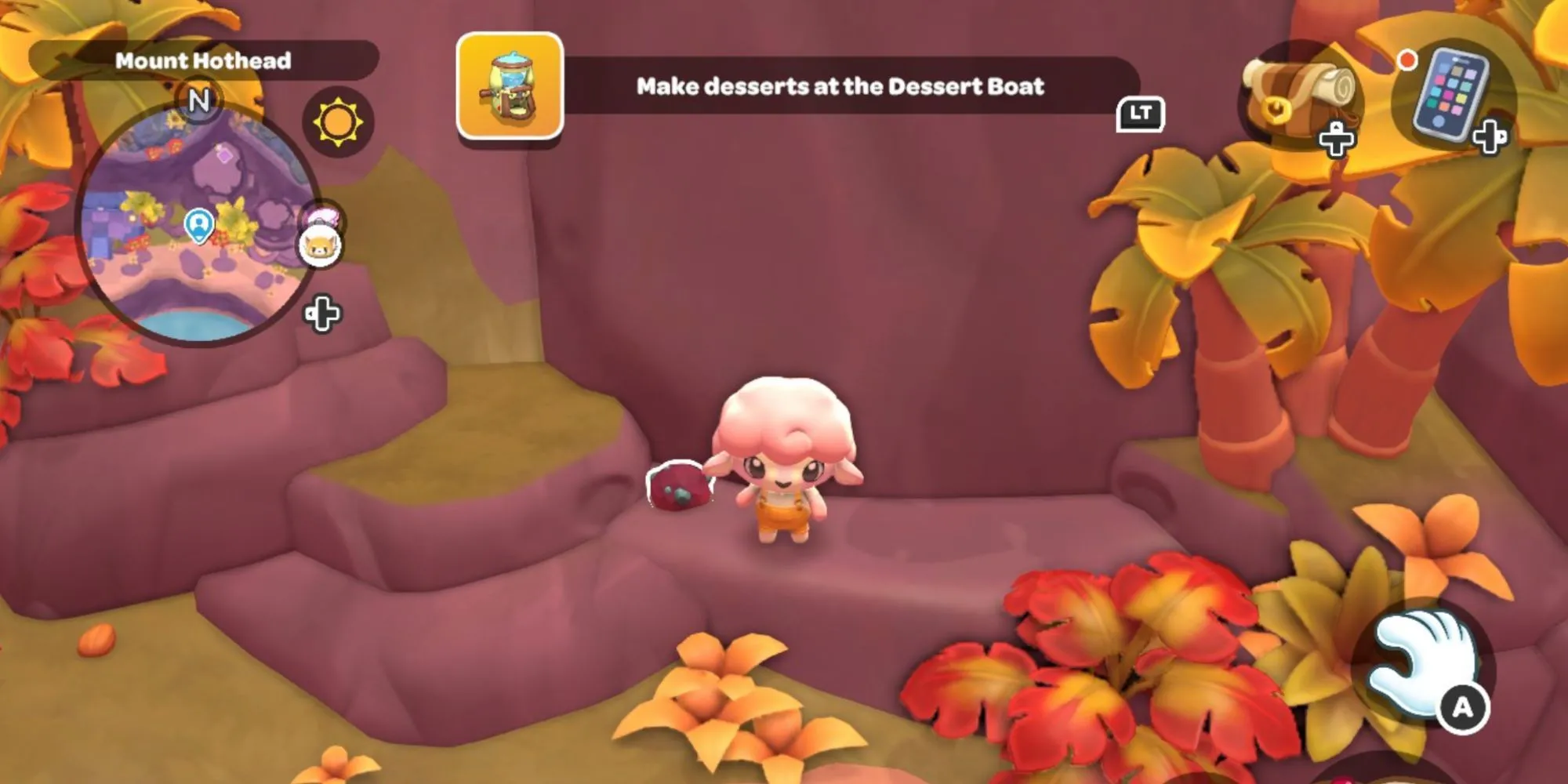 Quặng sắt (Iron Ore) trên Mount Hothead trong Hello Kitty Island Adventure