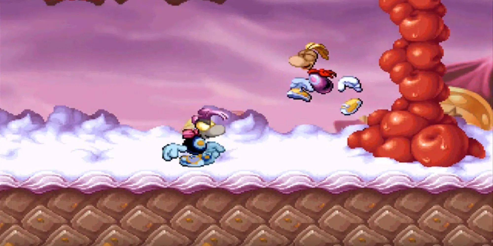 Rayman trong màn chơi lâu đài kẹo