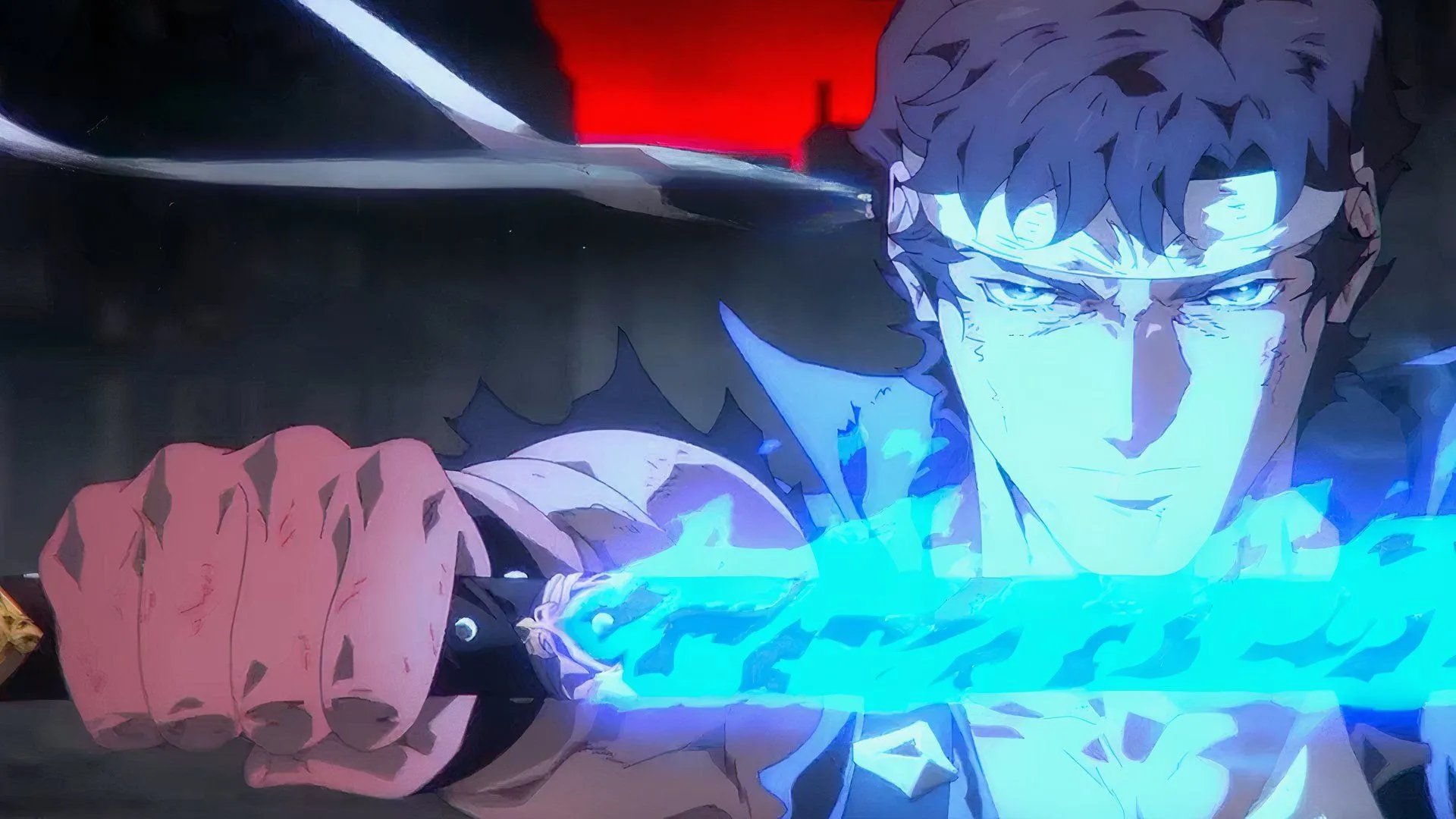 Richter Belmont trong Castlevania Nocturne với thanh kiếm lửa đầy uy lực