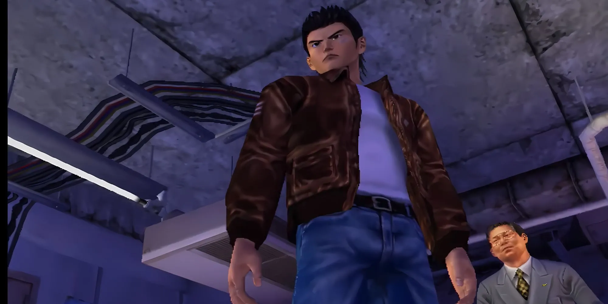 Ryo Hazuki và Hidekazu Yukawa trong một cảnh của What's Shenmue
