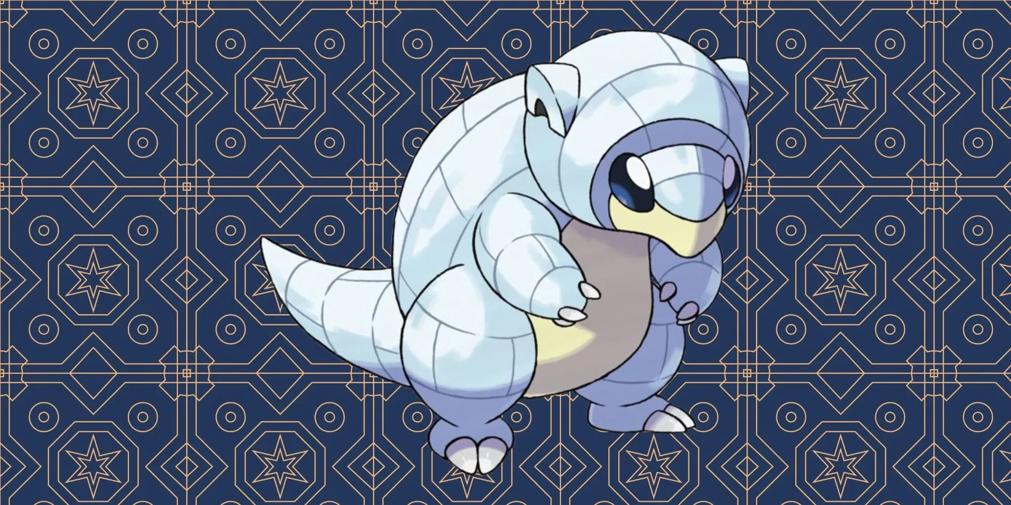 Sandshrew Alola hệ Băng Thép cuộn tròn trong tuyết