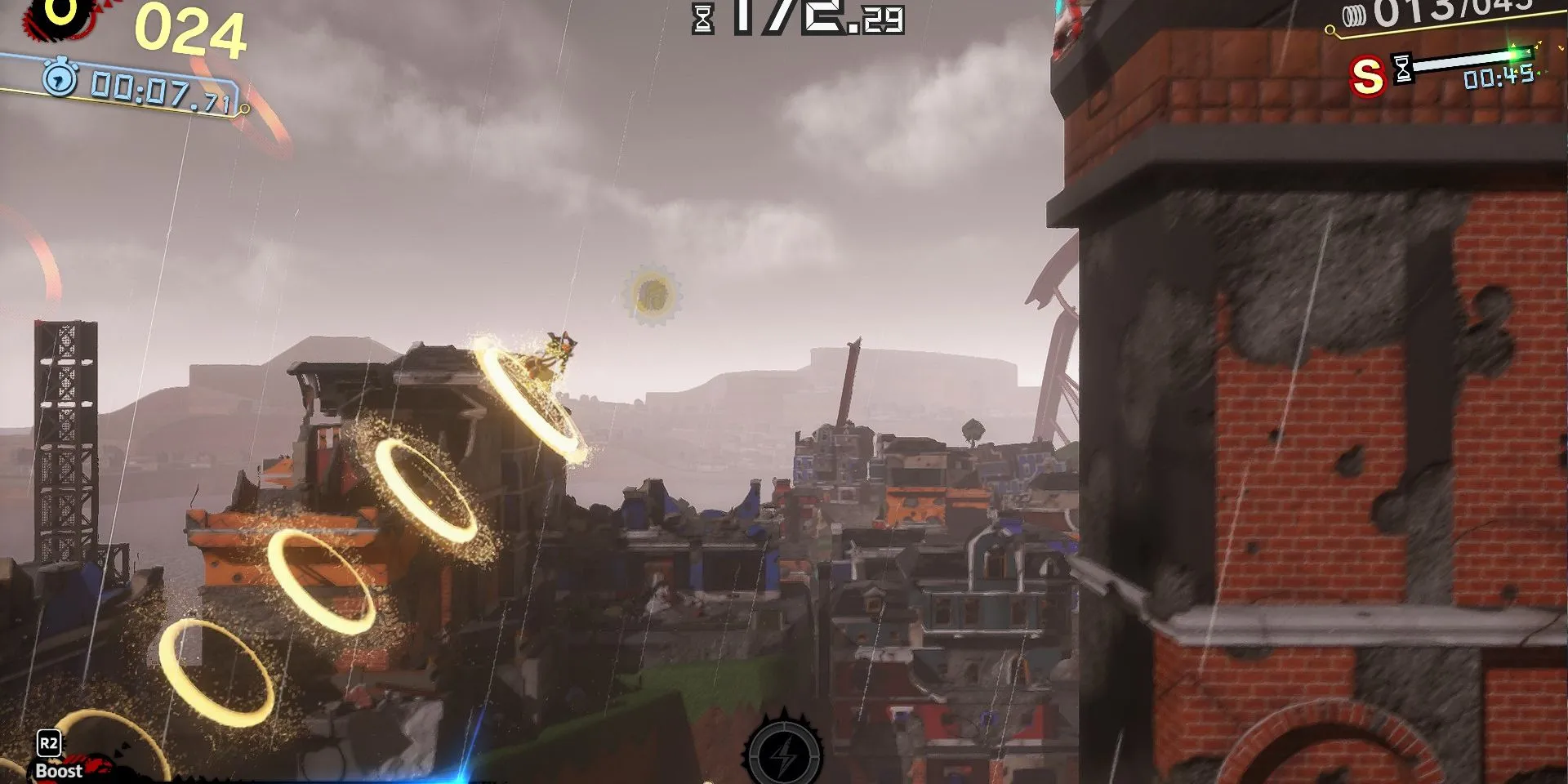 Shadow bay qua vòng tăng tốc để lấy chìa khóa trong Sonic X Shadow Generations tại màn Sunset Heights Act 2 Challenge 2