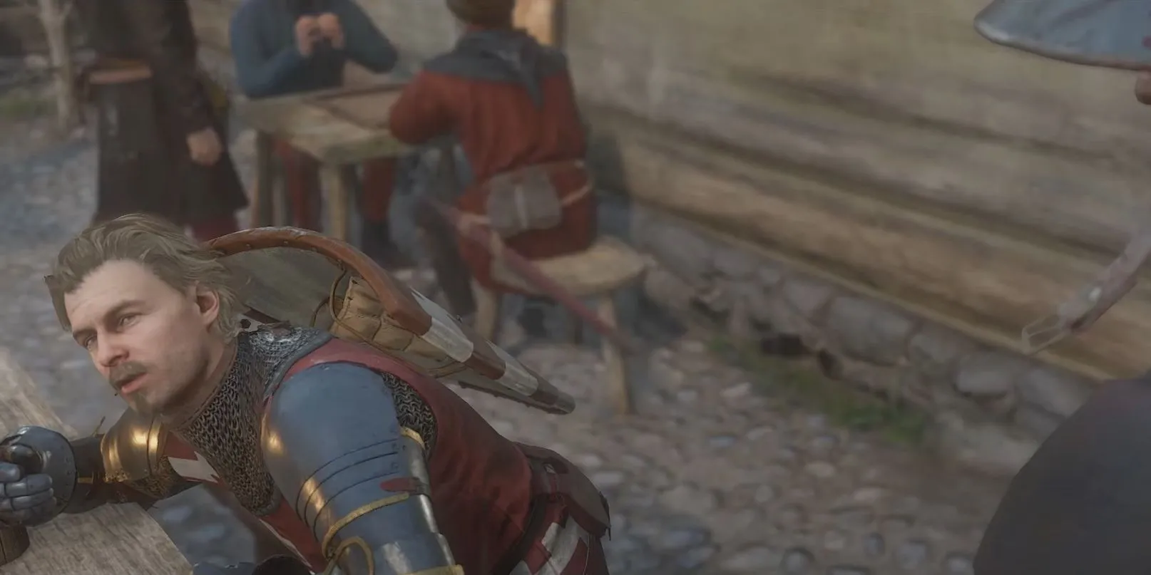 Sir Jan Posy và người chơi trong nhiệm vụ Bellatores Kingdom Come Deliverance 2