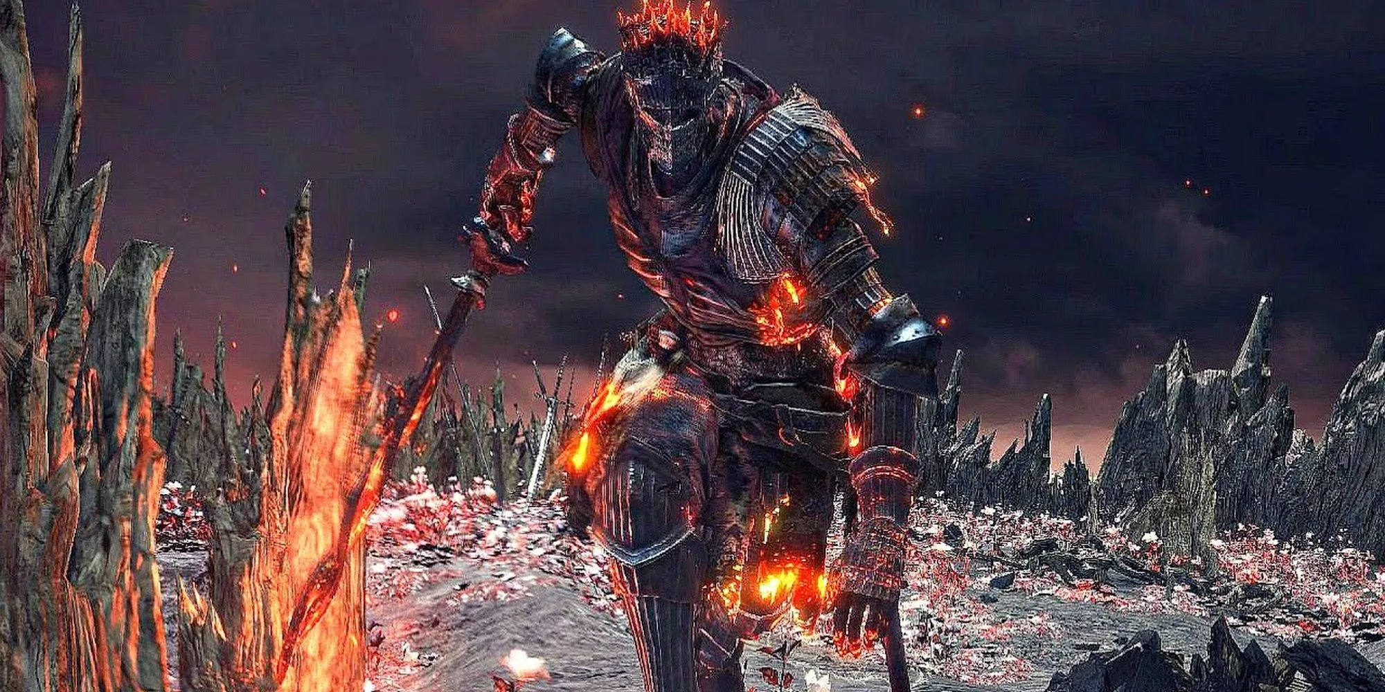 Soul of Cinder lao về phía người chơi trong trận chiến cuối cùng của Dark Souls 3
