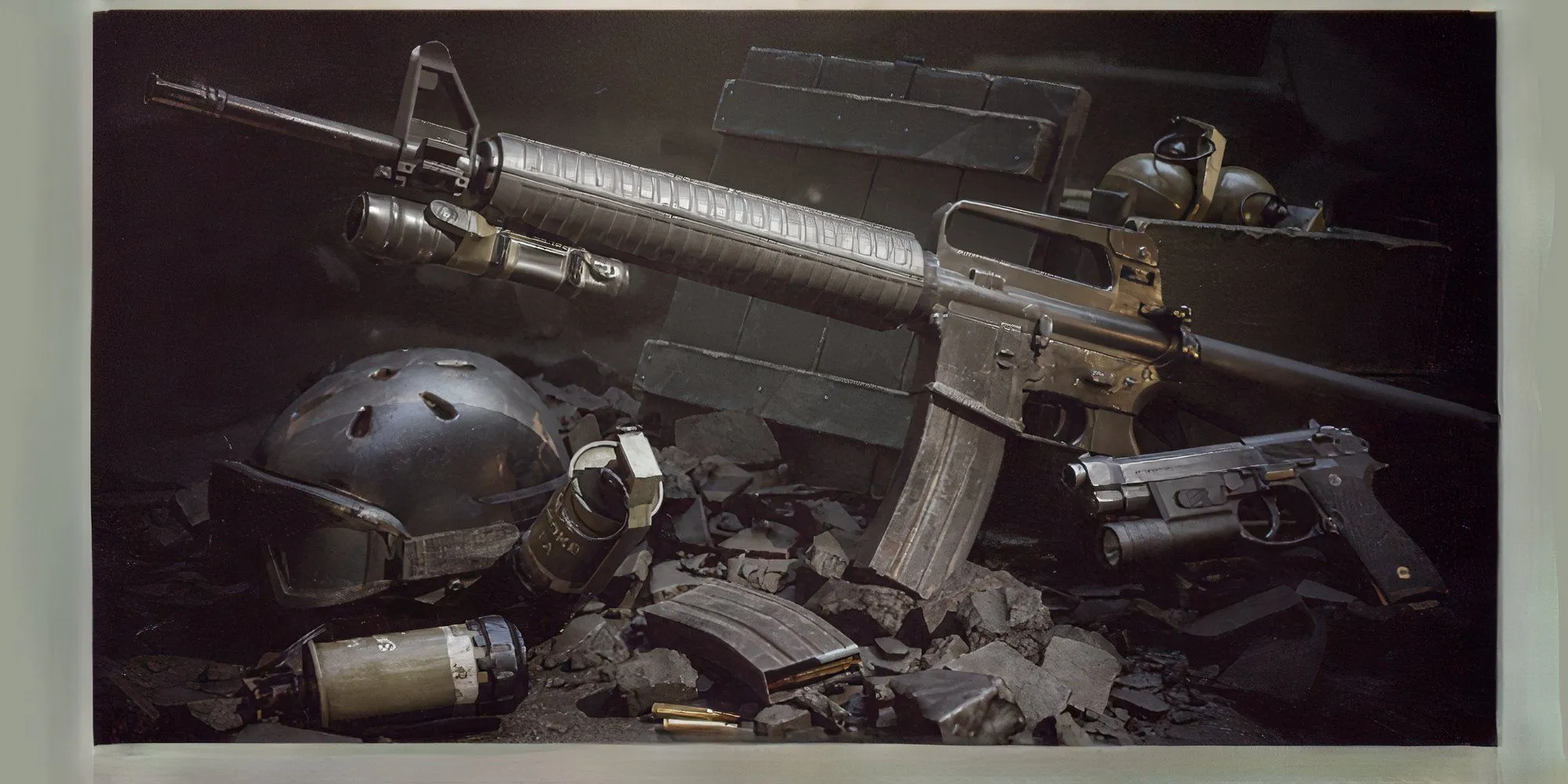 Súng trường tấn công M16A2 với quai xách đặc trưng trong game Delta Force Black Hawk Down