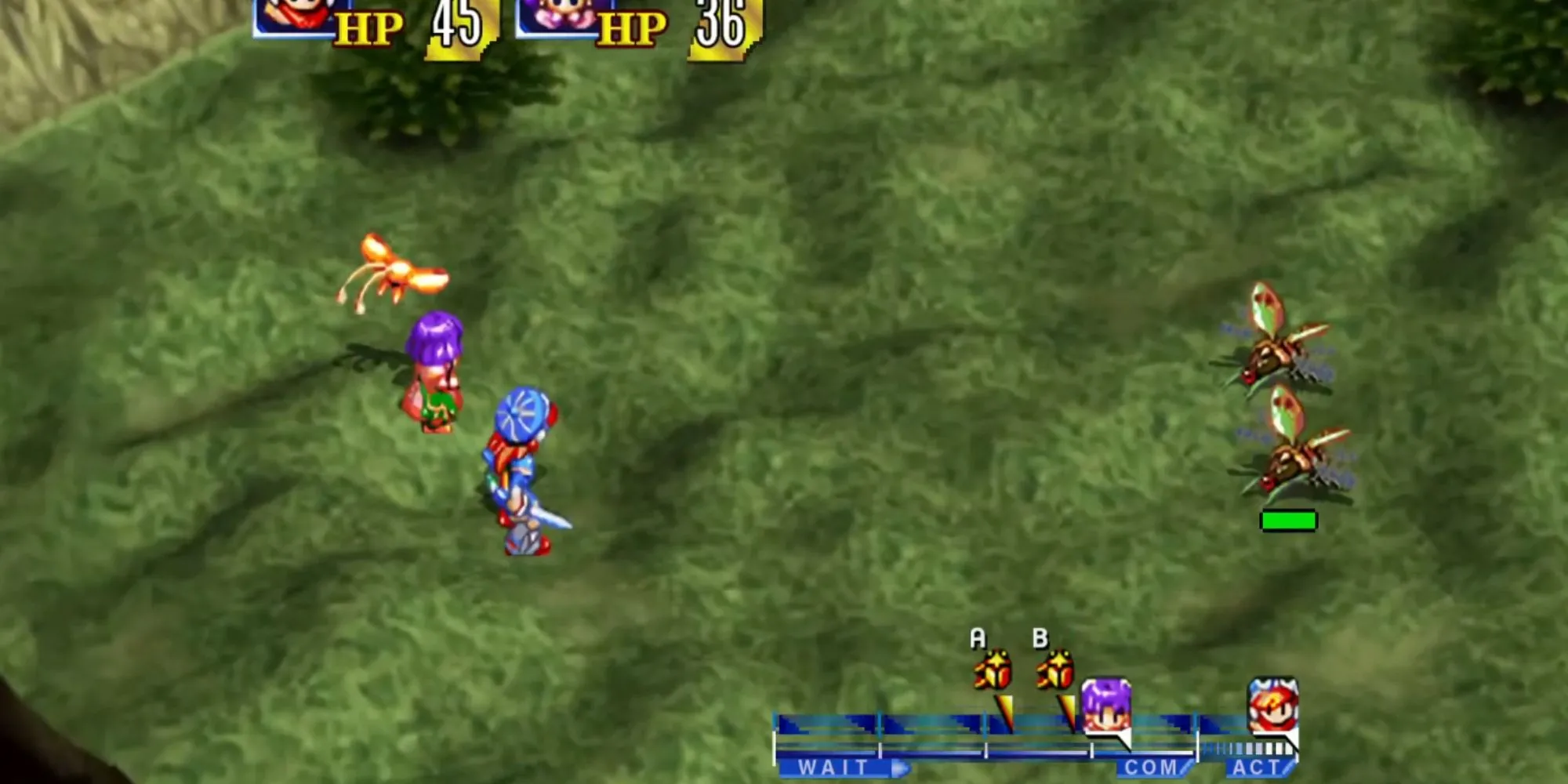 Thanh Initiative Bar đặc trưng trong hệ thống chiến đấu của game JRPG Grandia.
