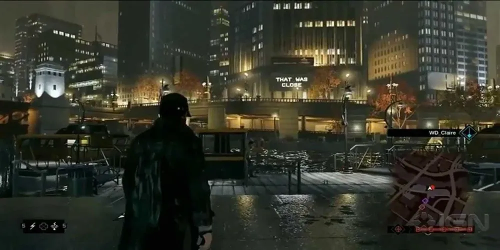 Thành phố Chicago về đêm trong game Watch Dogs