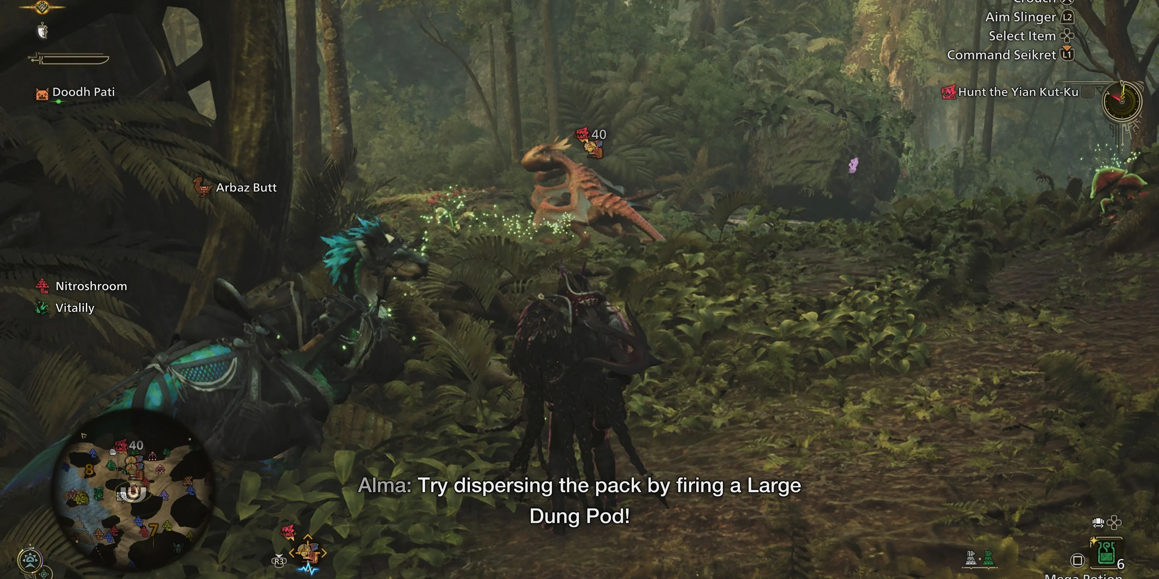 the indiciation to use large dung pods in mh wilds