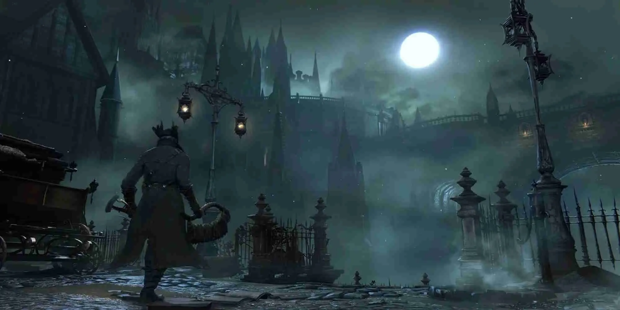 Thợ săn đối mặt quái vật trong Bloodborne - game soulslike trứ danh với độ khó cao