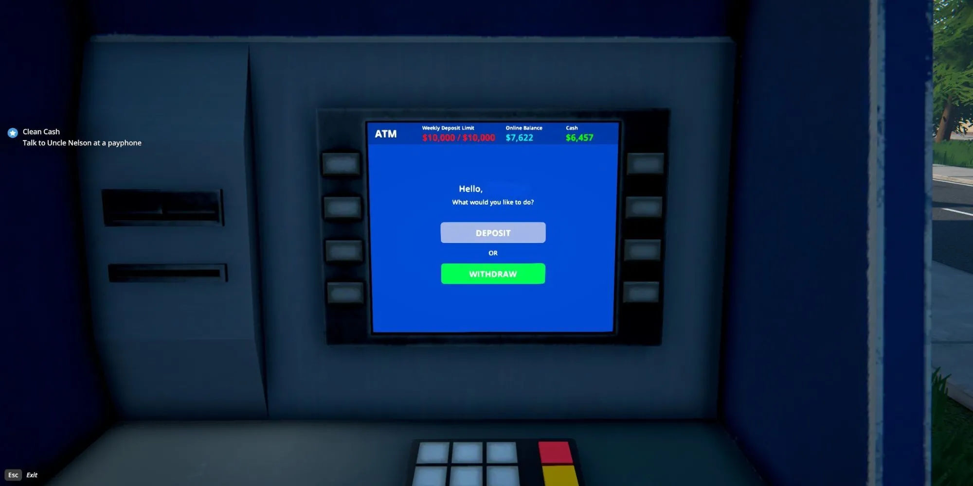 Thông báo đạt giới hạn gửi tiền ATM hàng tuần trong Schedule 1