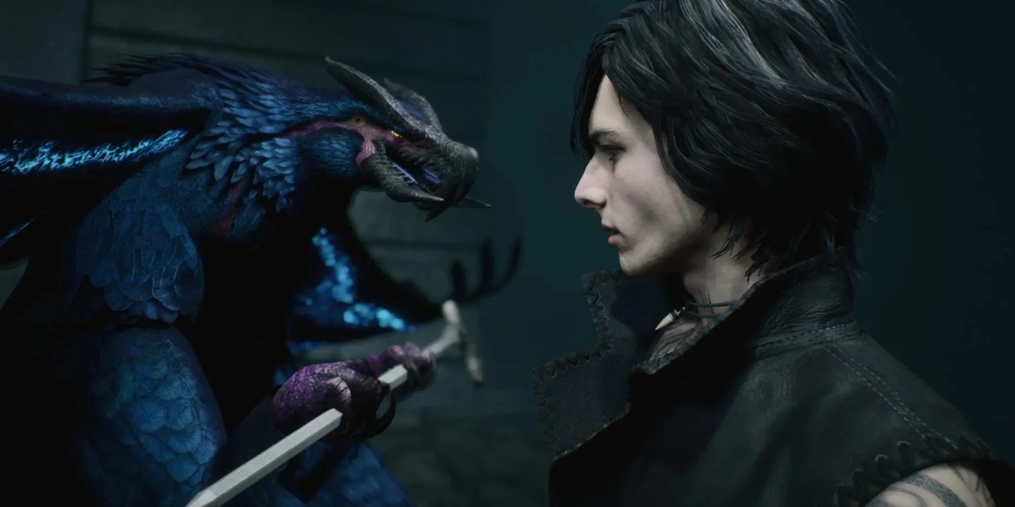 Thú ma Griffon của V trong Devil May Cry 5, một sinh vật chim có khả năng tấn công bằng điện